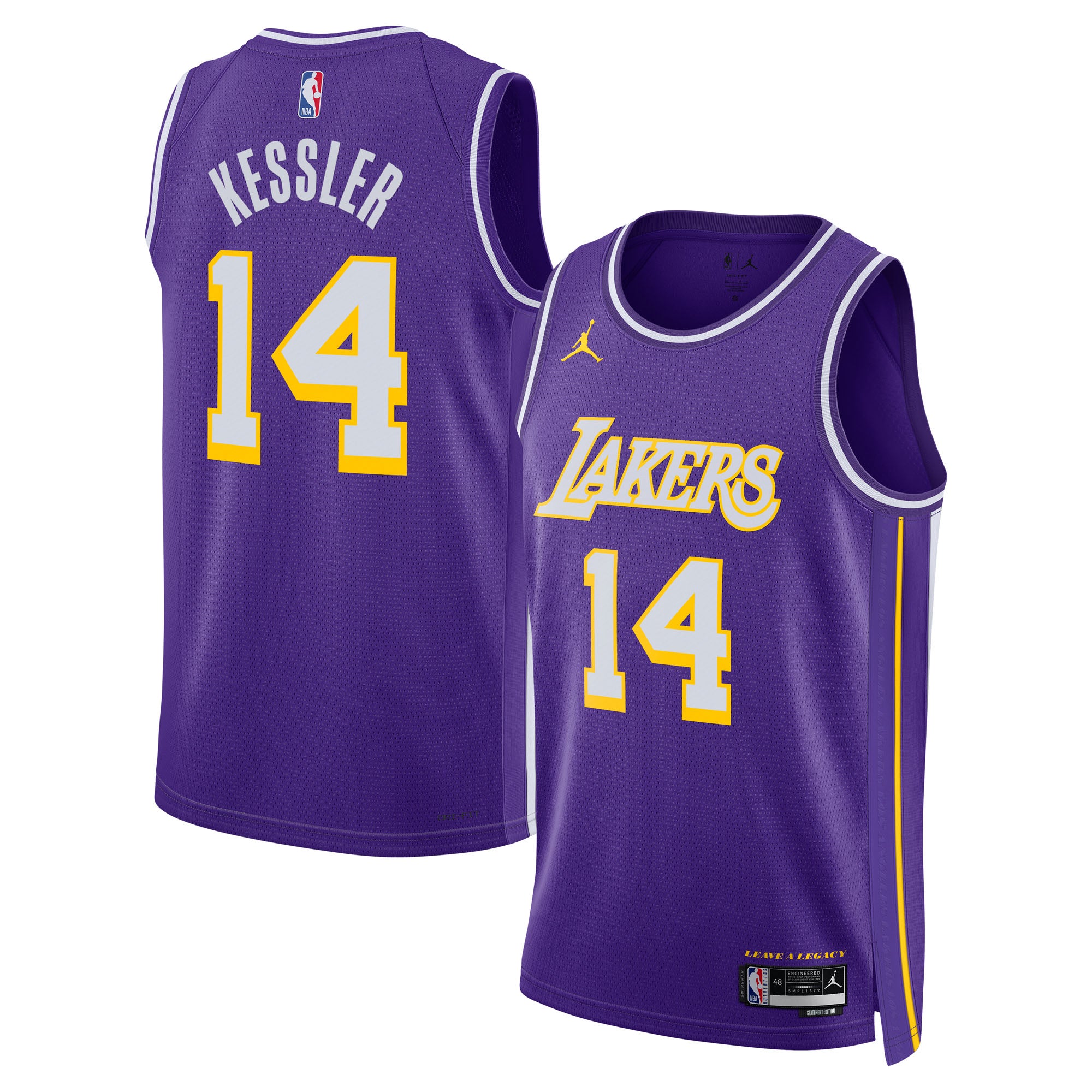 Walker Kessler Los Angeles Lakers Statement Edition Jersey - Purple - Unisex
