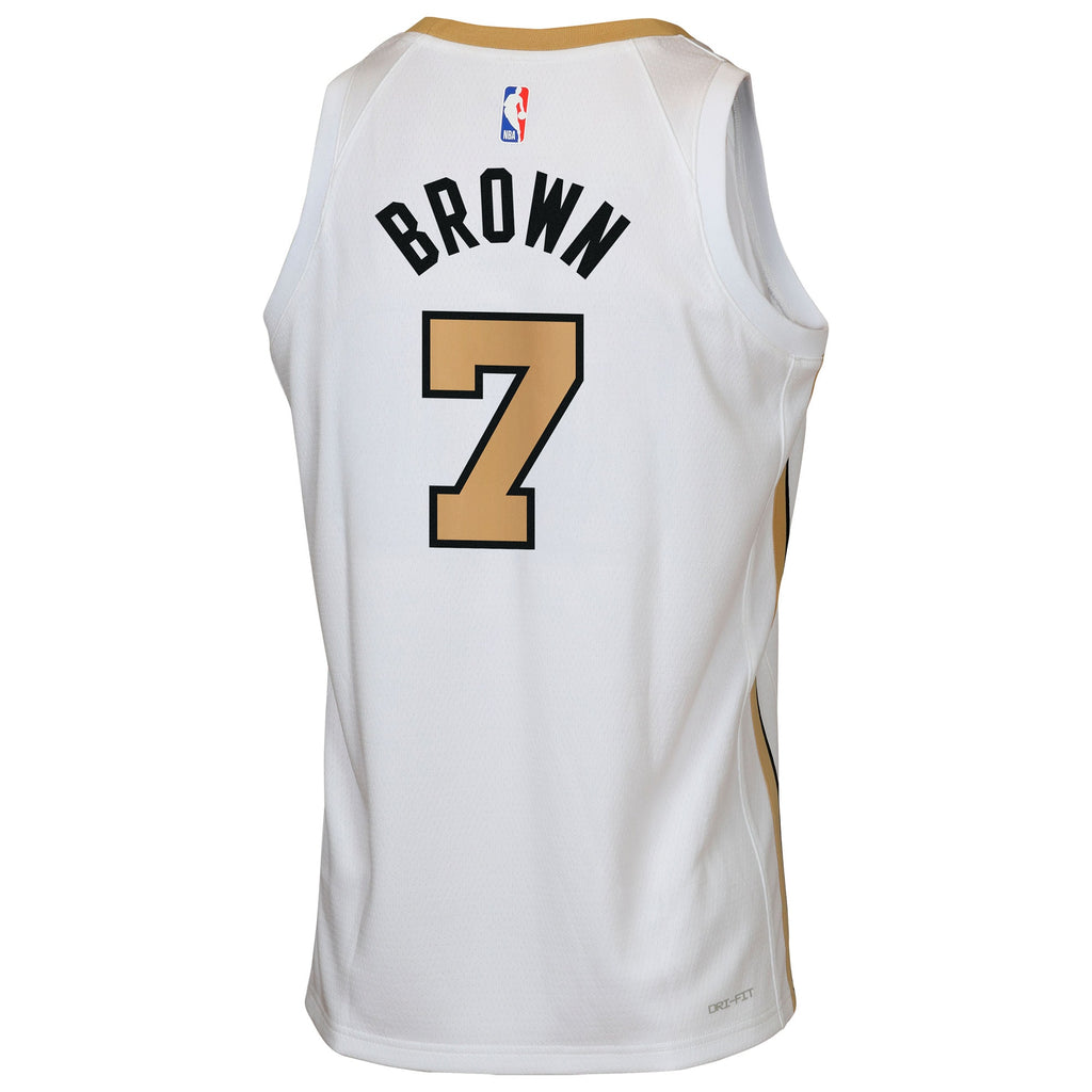 Jaylen Brown Boston Celtics 2025/26 City Edition Swingman Jersey - White - Youth