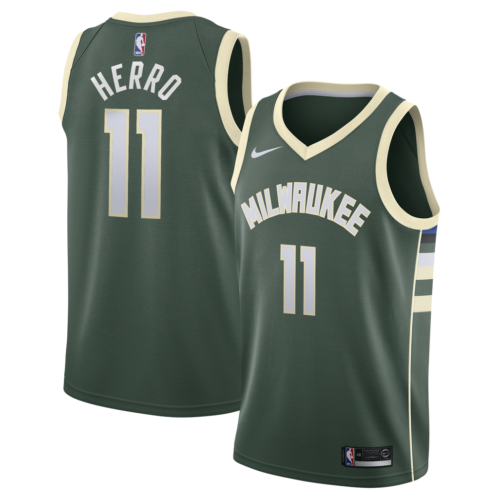 Tyler Herro Milwaukee Bucks Icon Edition Swingman Jersey - Hunter Green - Youth