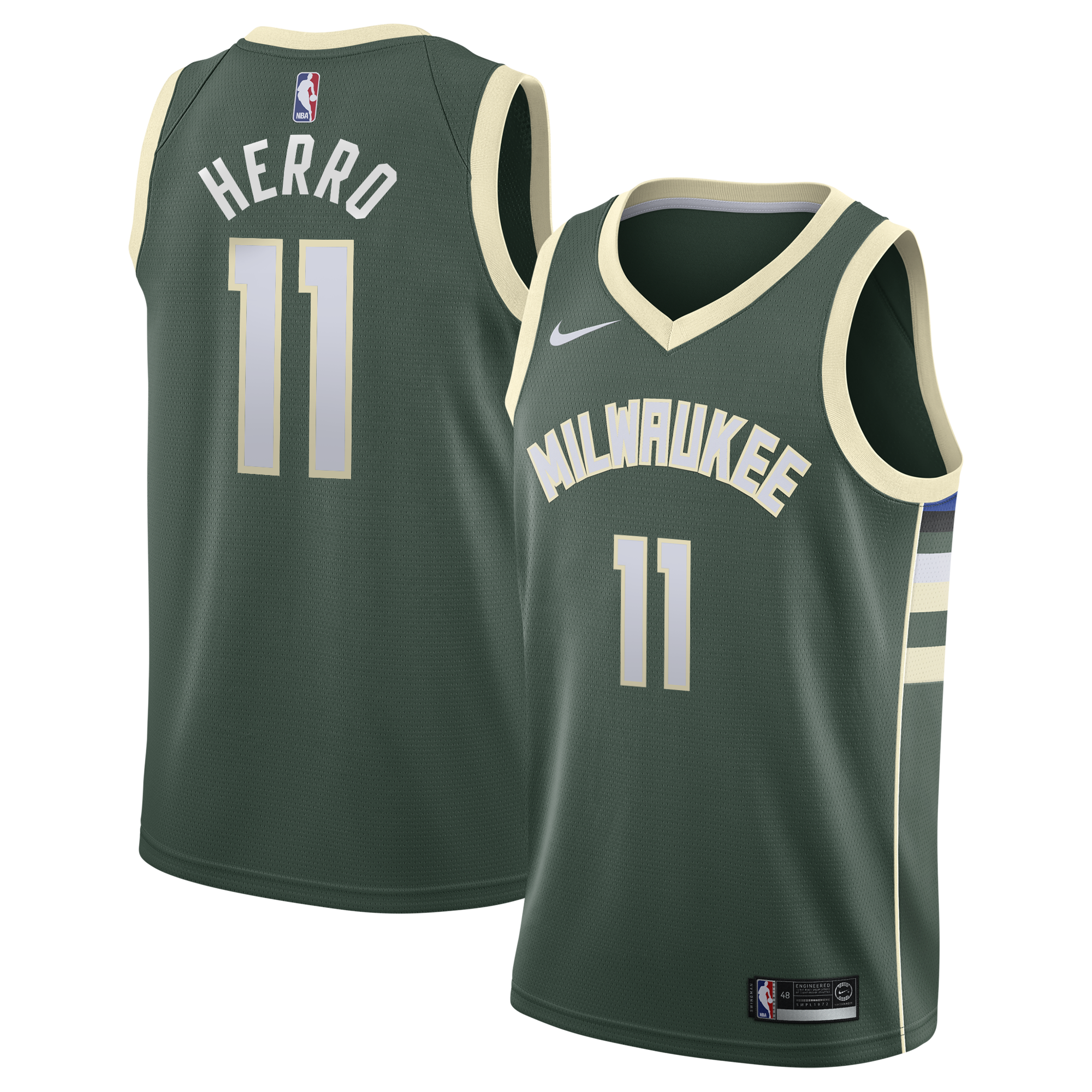 Tyler Herro Milwaukee Bucks Icon Edition Swingman Jersey - Hunter Green - Youth