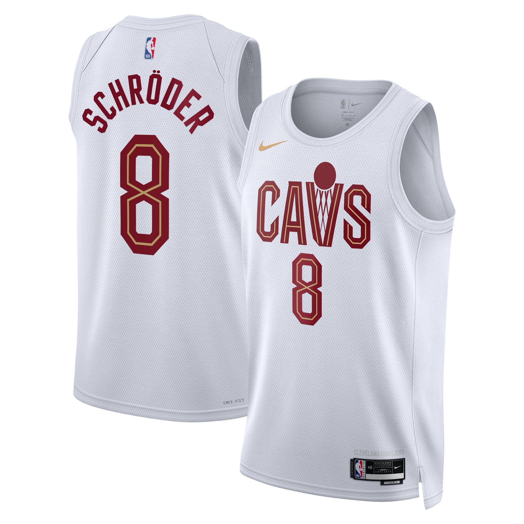 Dennis Schröder Cleveland Cavaliers Association Edition Swingman Jersey - White - Unisex