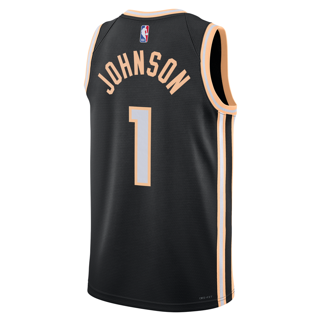 Jalen Johnson Atlanta Hawks 2025/26 City Edition Swingman Jersey - Black - Unisex