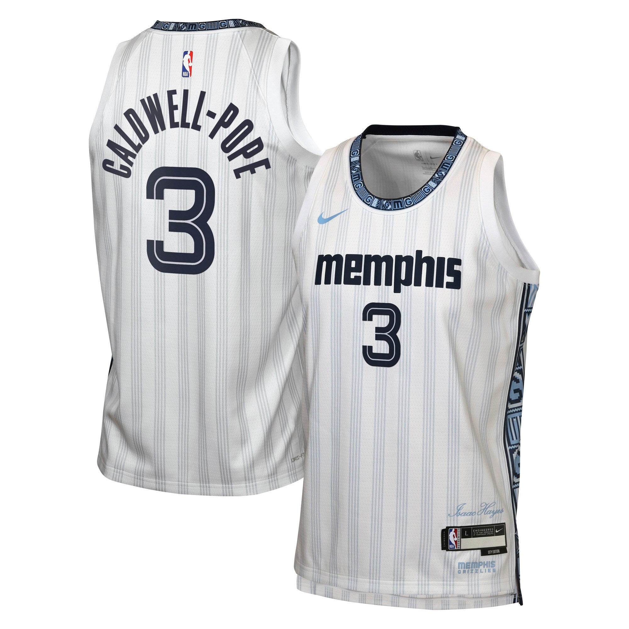 Kentavious Caldwell-Pope Memphis Grizzlies 2025/26 City Edition Swingman Jersey - Gray - Youth
