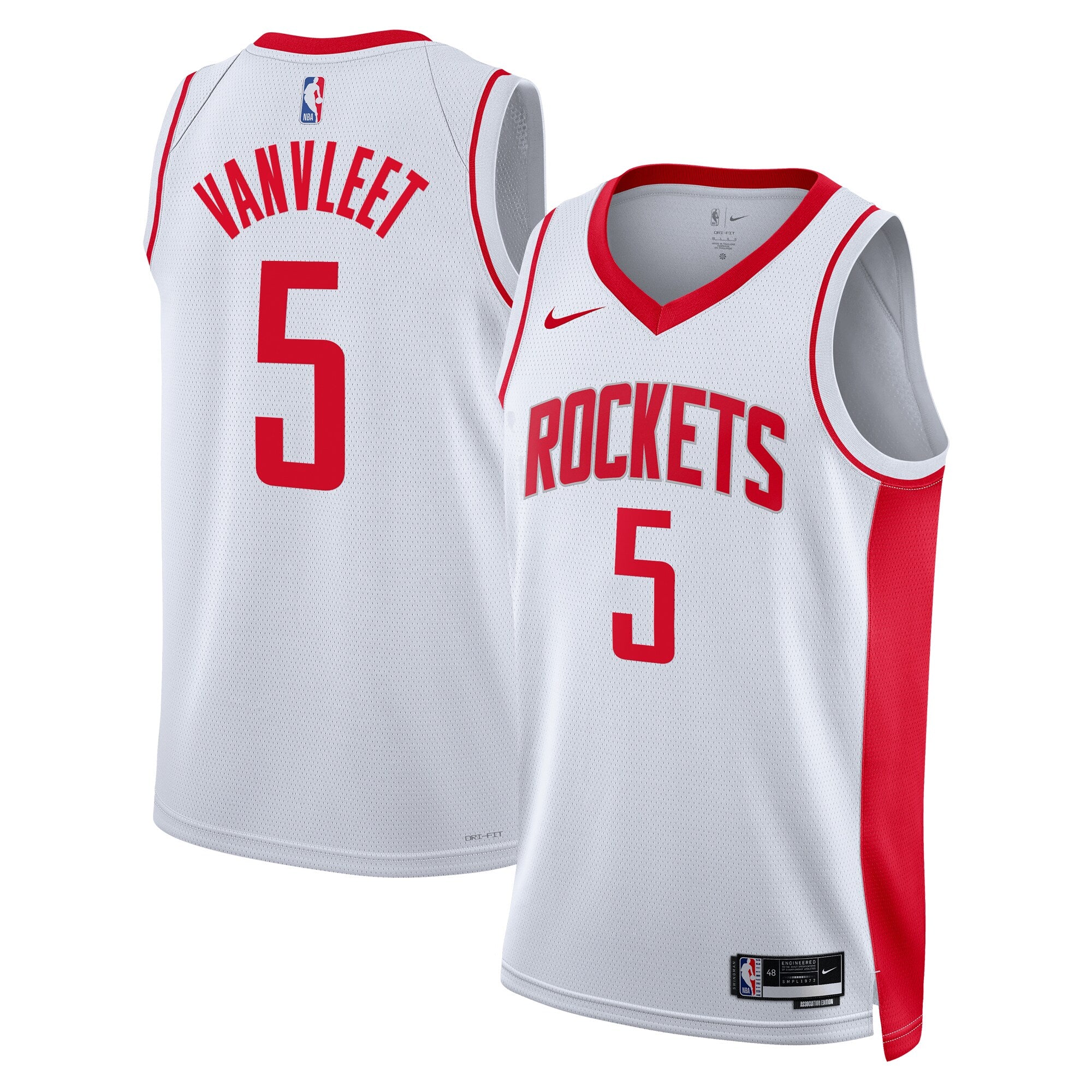 Fred VanVleet Houston Rockets Association Edition Swingman Jersey - White - Unisex