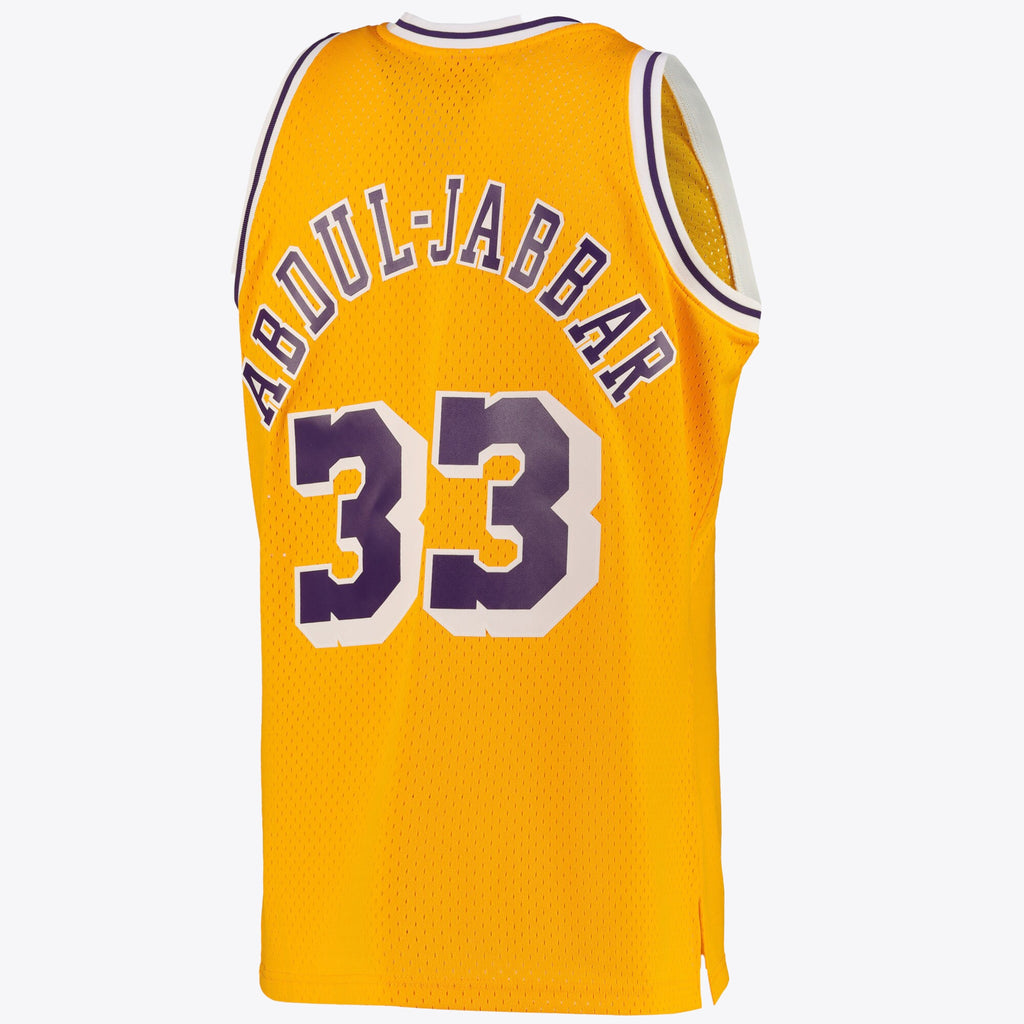 Kareem Abdul-Jabbar Los Angeles Lakers Swingman Road Jersey - Light Gold - Mens