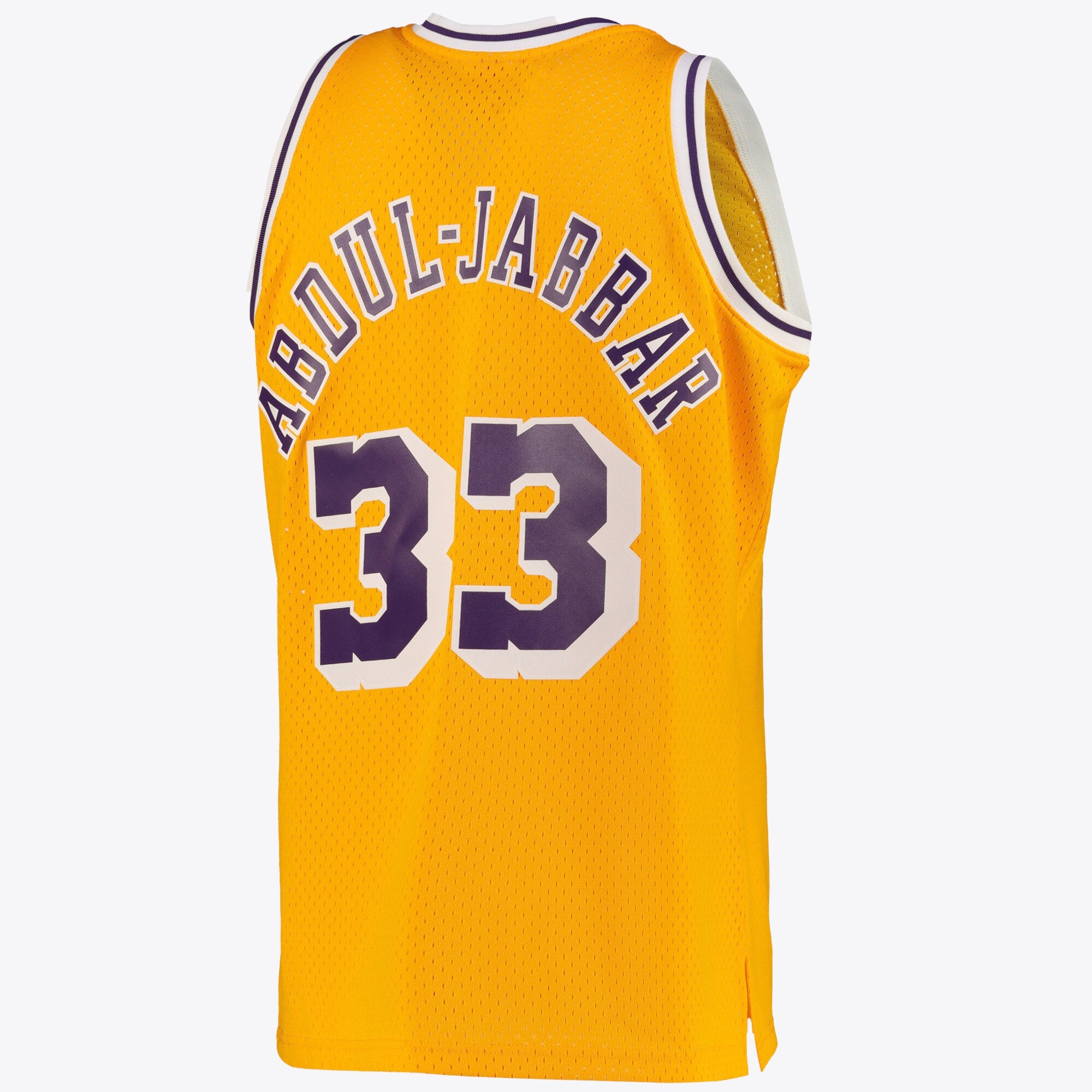 Kareem Abdul-Jabbar Los Angeles Lakers Swingman Road Jersey - Light Gold - Mens