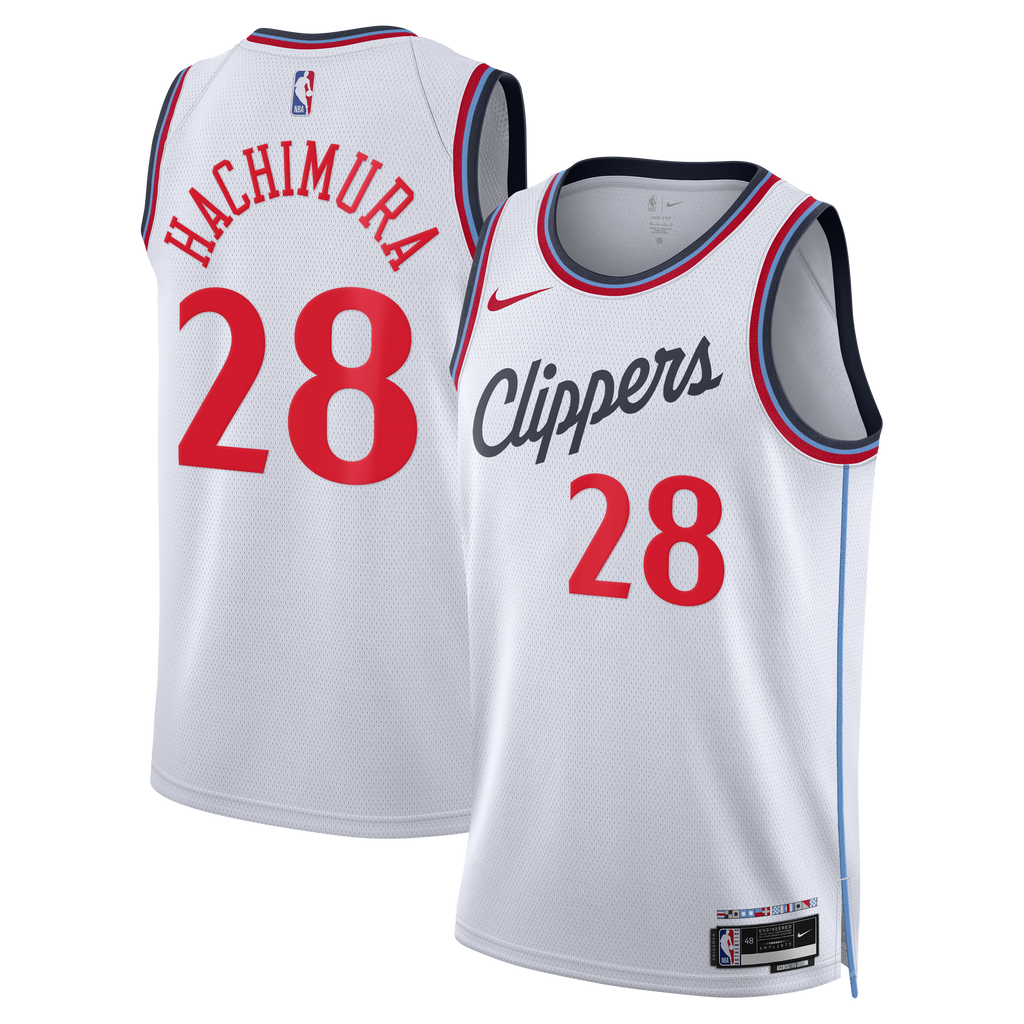 Rui Hachimura Los Angeles Clippers Association Edition Replica Swingman Jersey - White - Unisex