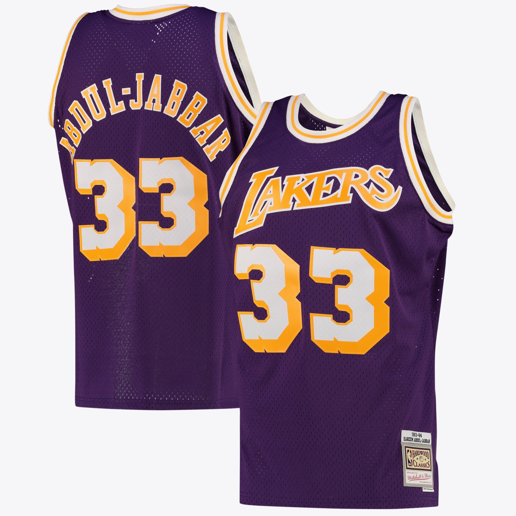 Kareem Abdul-Jabbar Los Angeles Lakers Swingman Alternate Jersey - Purple - Mens