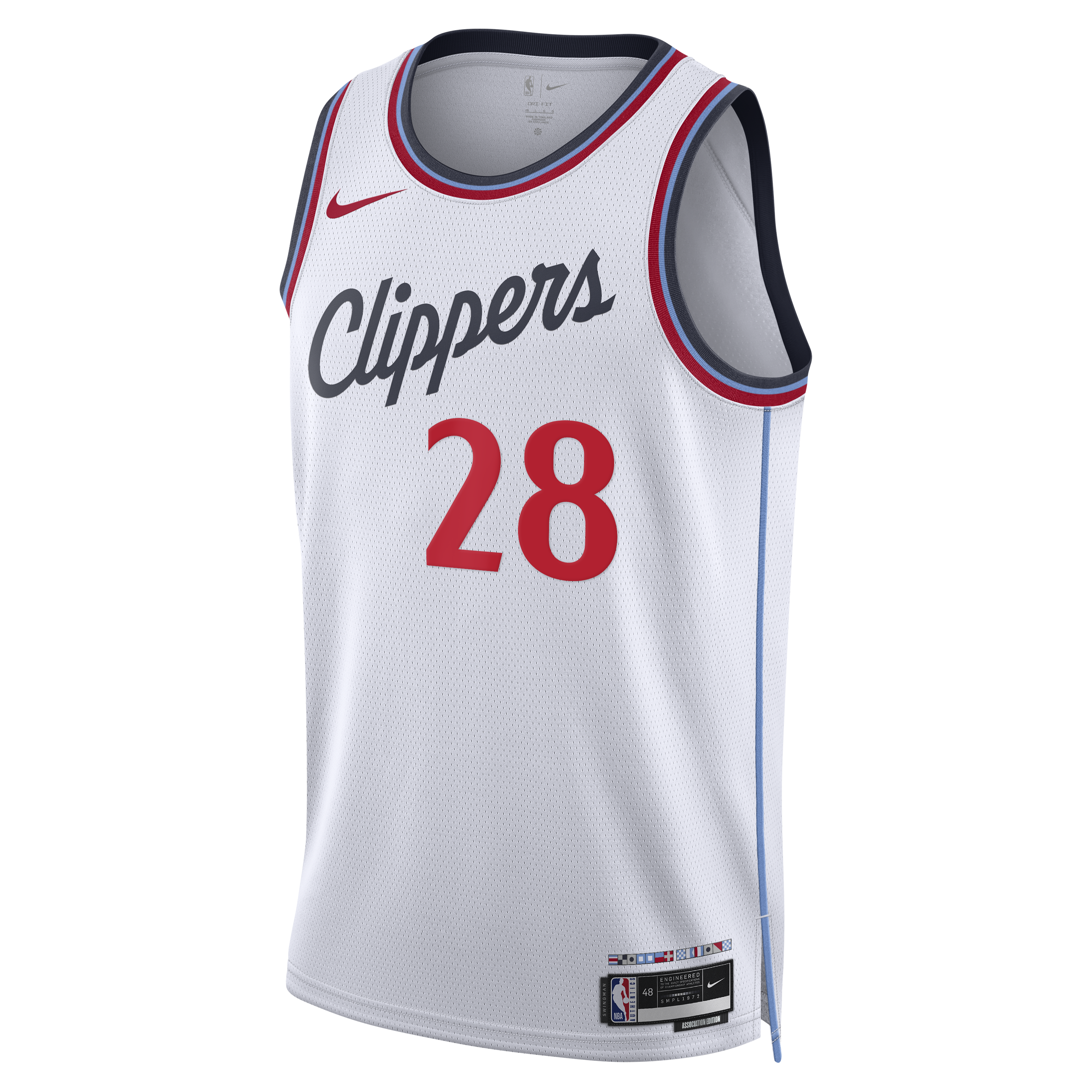 Rui Hachimura Los Angeles Clippers Association Edition Replica Swingman Jersey - White - Unisex