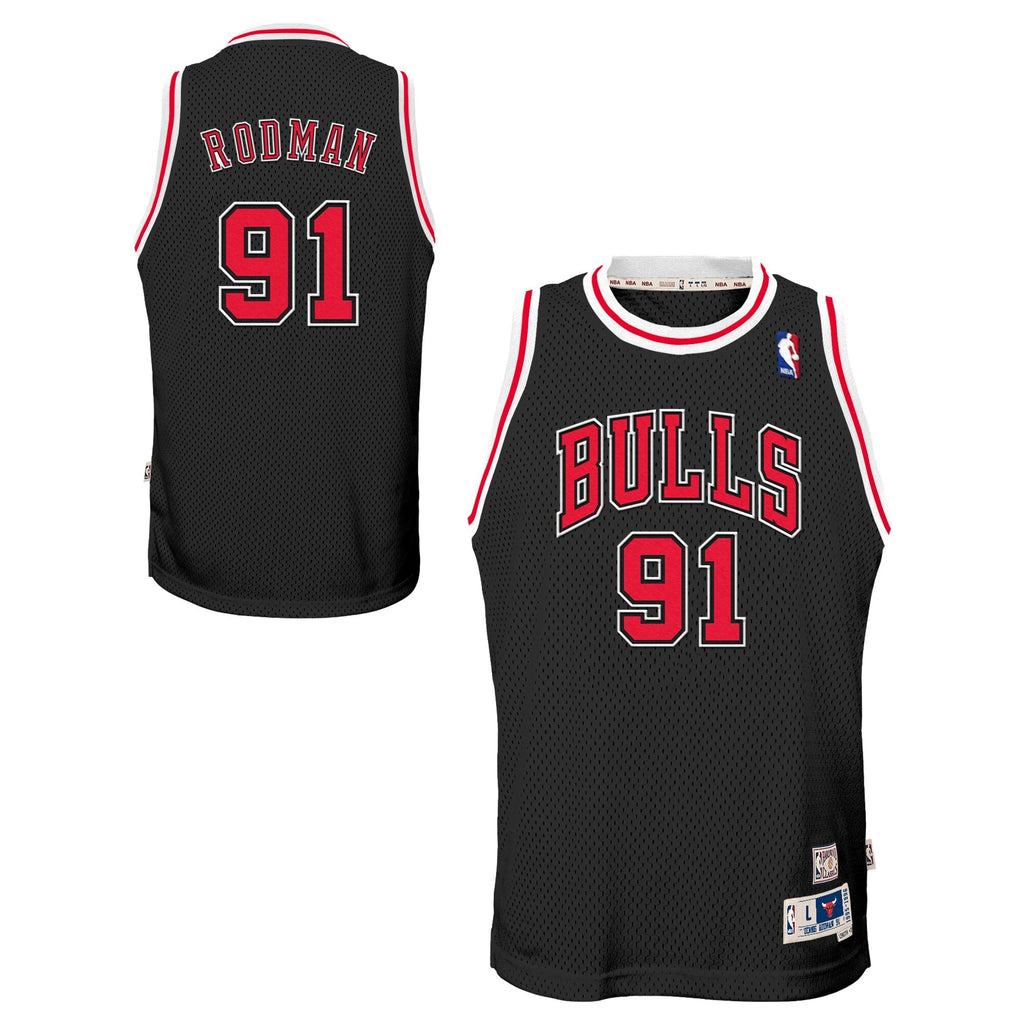 Dennis Rodman Chicago Bulls 1997-98 Hardwood Classics Alternate Swingman Jersey - Black - Youth