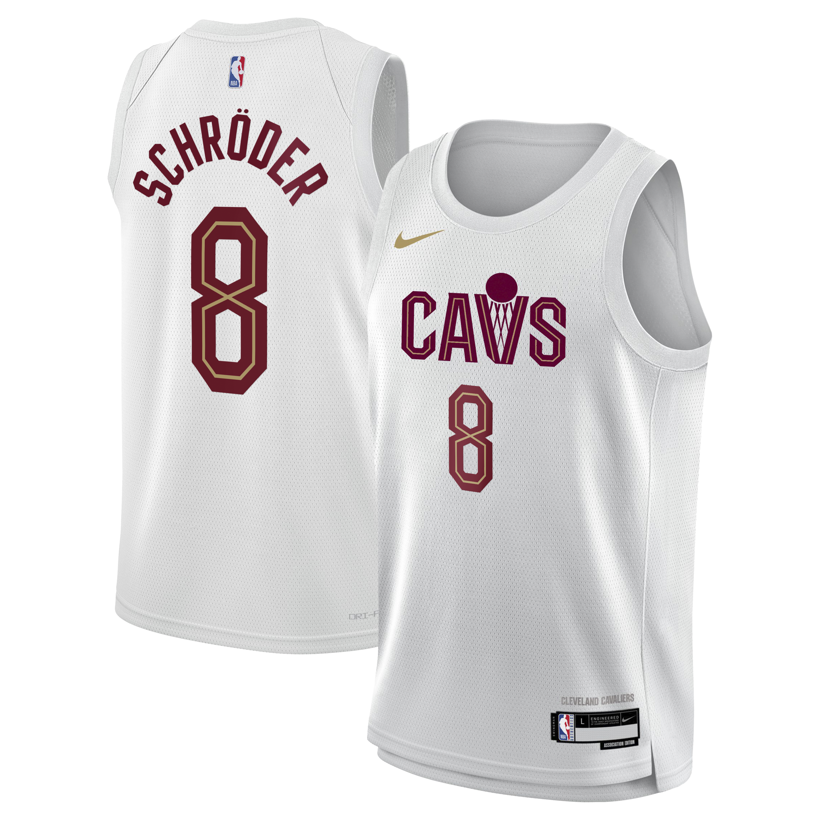 Dennis Schröder Cleveland Cavaliers Association Edition Swingman Jersey - White - Youth
