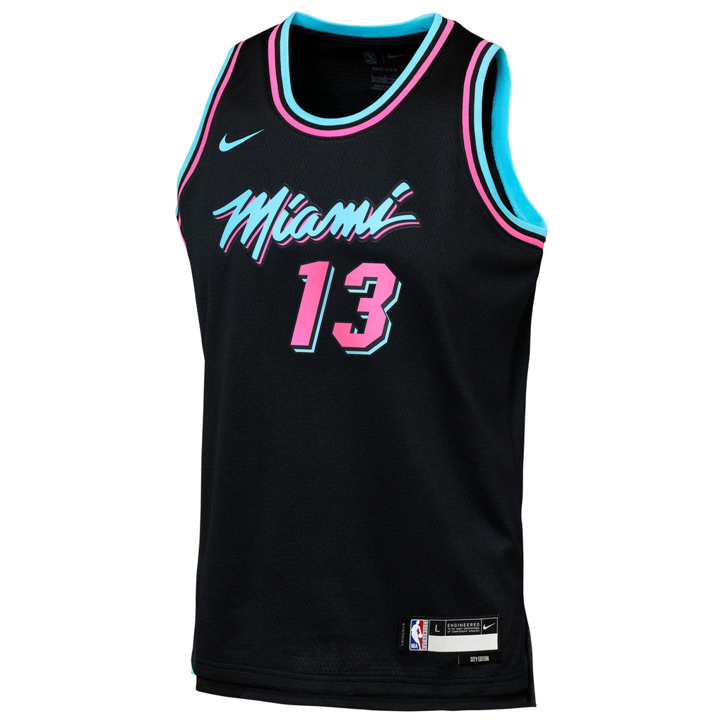 Bam Adebayo Miami Heat 2025/26 City Edition Swingman Jersey - Black - Youth