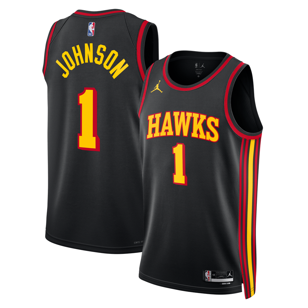Jalen Johnson Atlanta Hawks Statement Edition Swingman Jersey - Black - Unisex