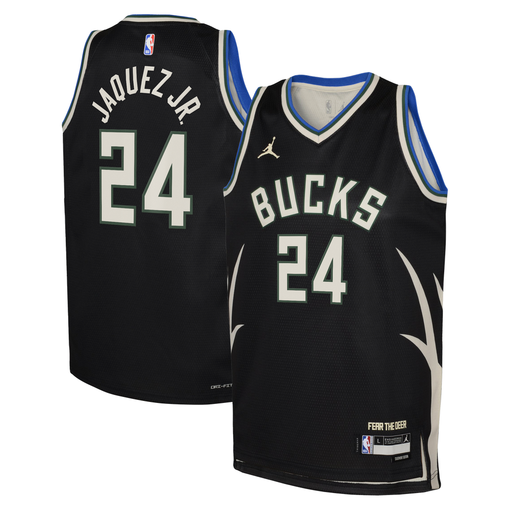Jaime Jaquez Jr. Milwaukee Bucks Statement Edition Swingman Jersey - Hunter Green - Youth