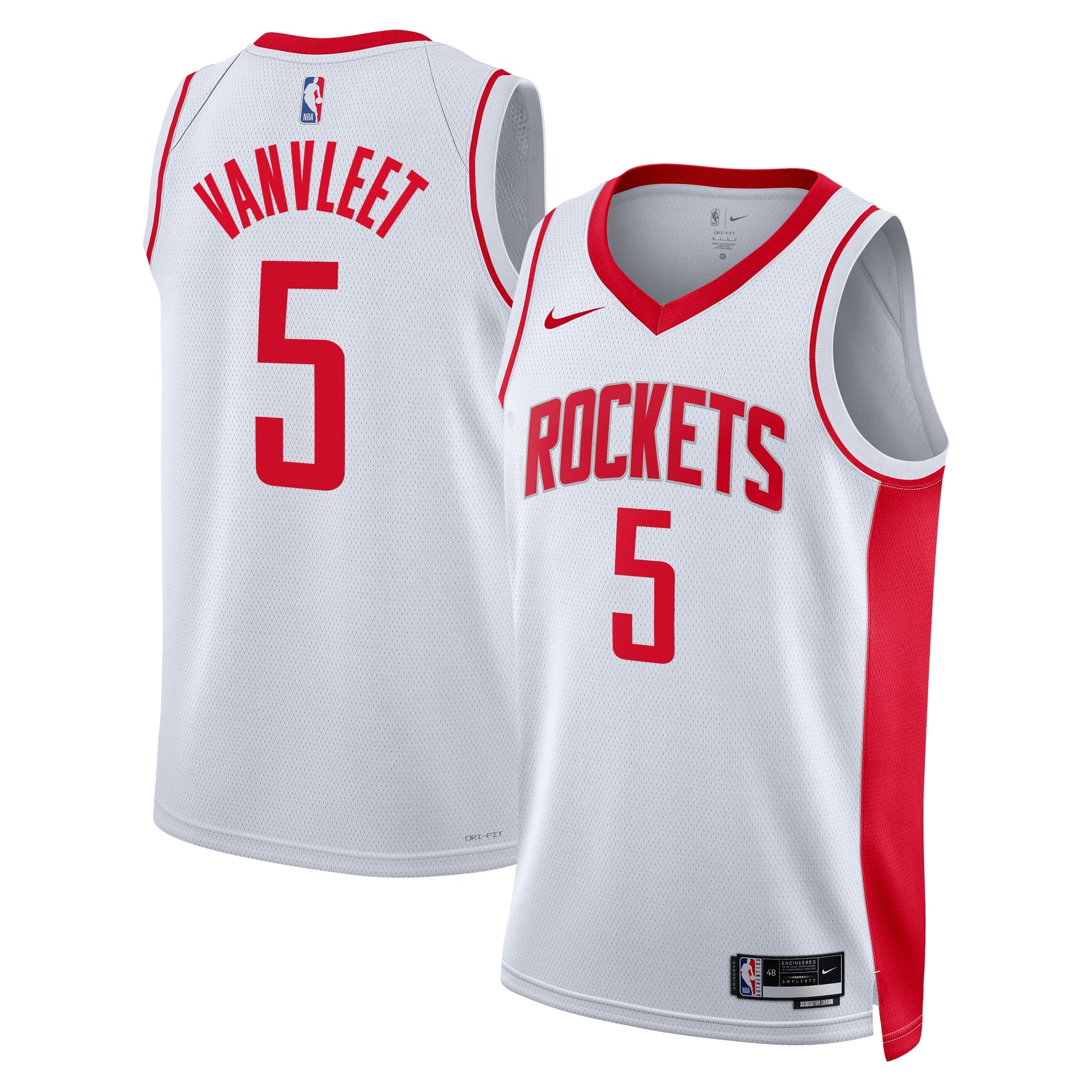 Fred VanVleet Houston Rockets Association Edition Swingman Jersey - White - Unisex