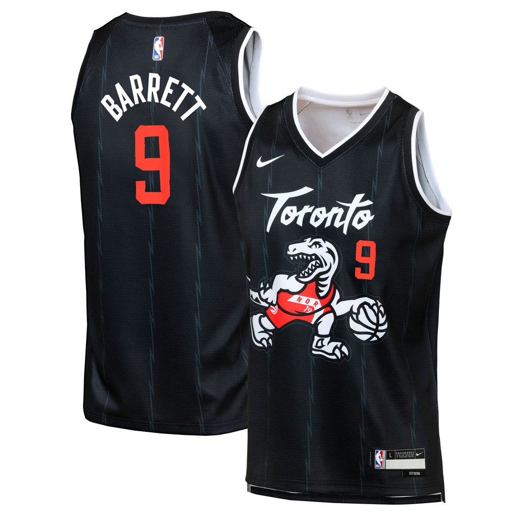 RJ Barrett Toronto Raptors 2025/26 City Edition Swingman Jersey - Black - Youth