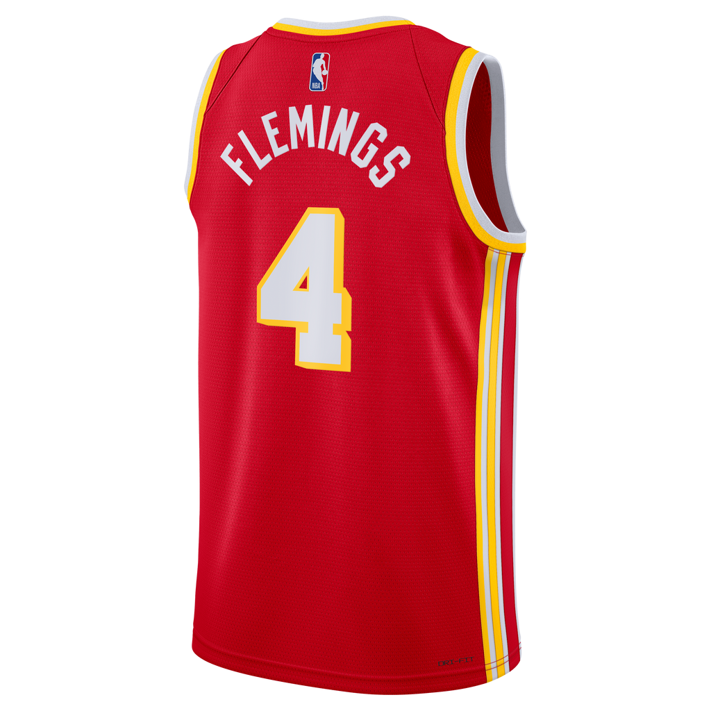 Kingston Flemings Atlanta Hawks Swingman Icon Jersey - Red - Unisex