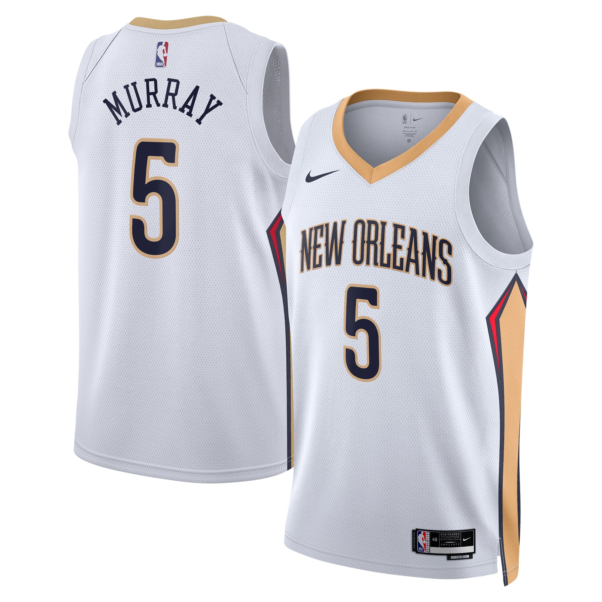 Dejounte Murray New Orleans Pelicans Association Edition Swingman Jersey - White - Unisex