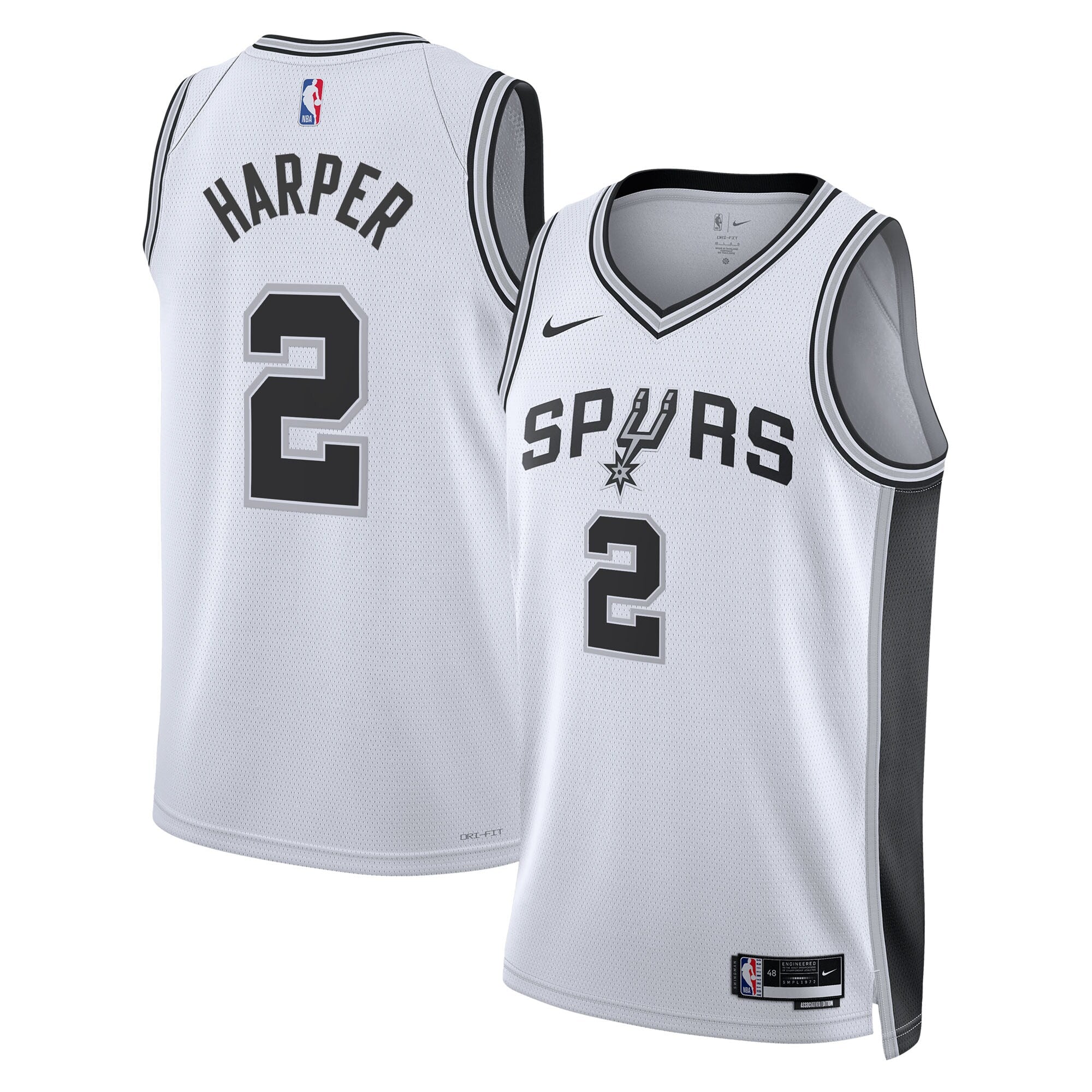 Dylan Harper San Antonio Spurs 2025 Swingman Association Jersey - White - Youth