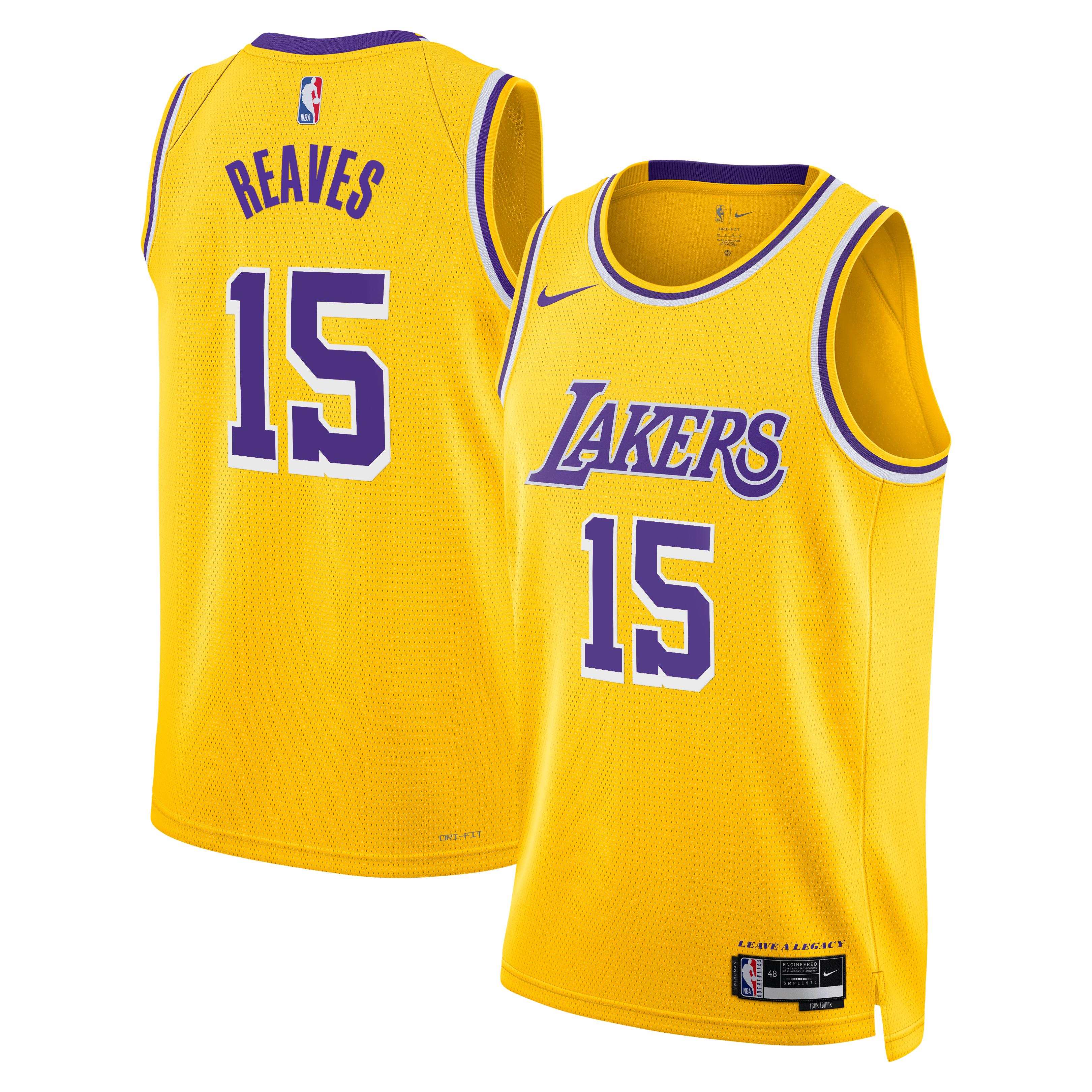 Austin Reaves Los Angeles Lakers Icon Edition Swingman Jersey - Gold - Unisex