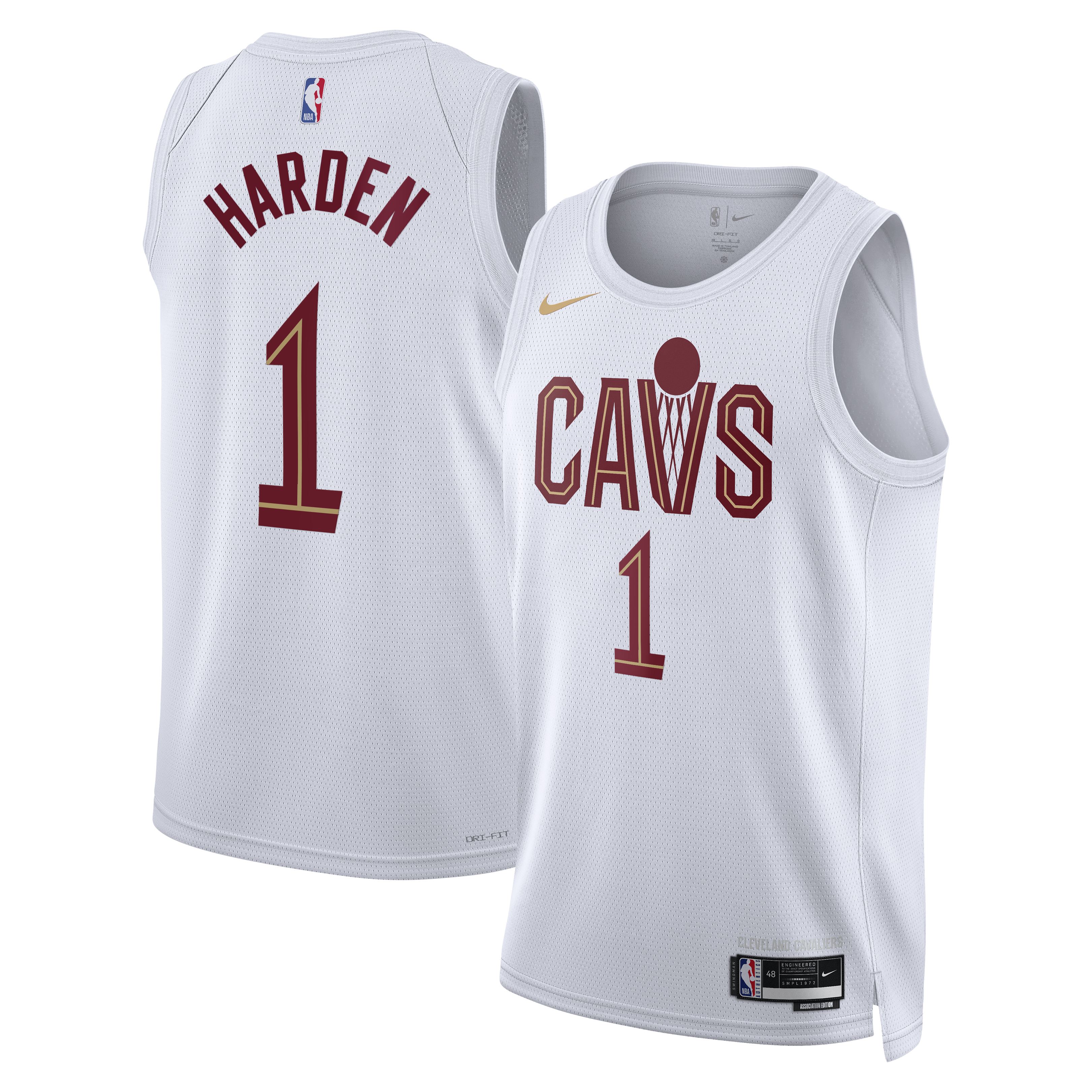 James Harden Cleveland Cavaliers Association Edition Swingman Jersey - White - Unisex