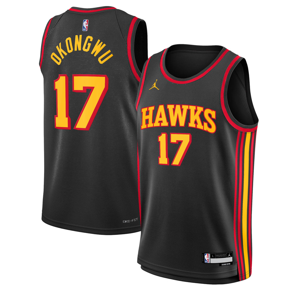 Onyeka Okongwu Atlanta Hawks Statement Edition Swingman Jersey - Black - Youth