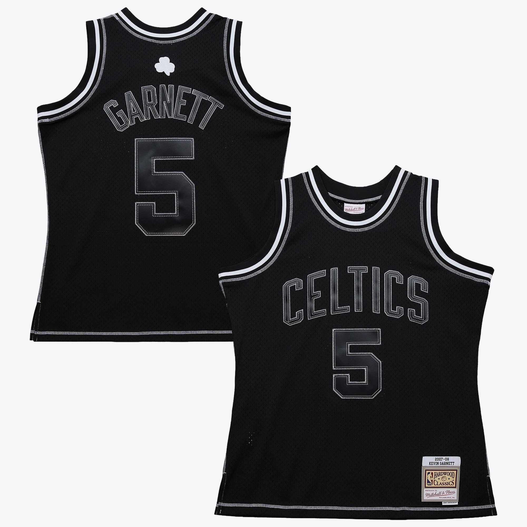 Kevin Garnett Boston Celtics 2007 Contrast 2K Swingman Jersey - Black