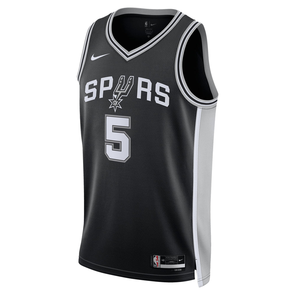 Stephon Castle San Antonio Spurs Swingman Icon Jersey - Black - Unisex