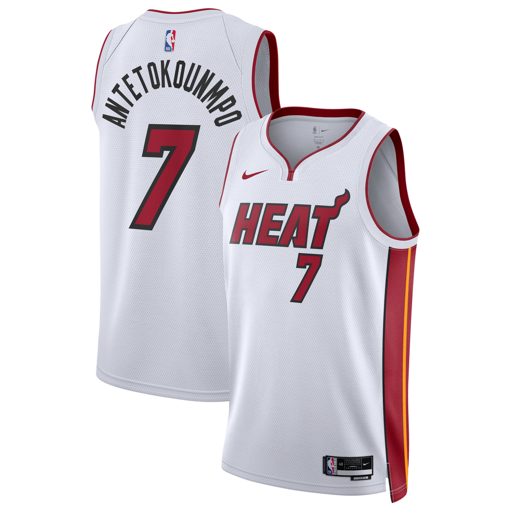 Giannis Antetokounmpo Miami Heat Association Edition Swingman Jersey - White - Unisex