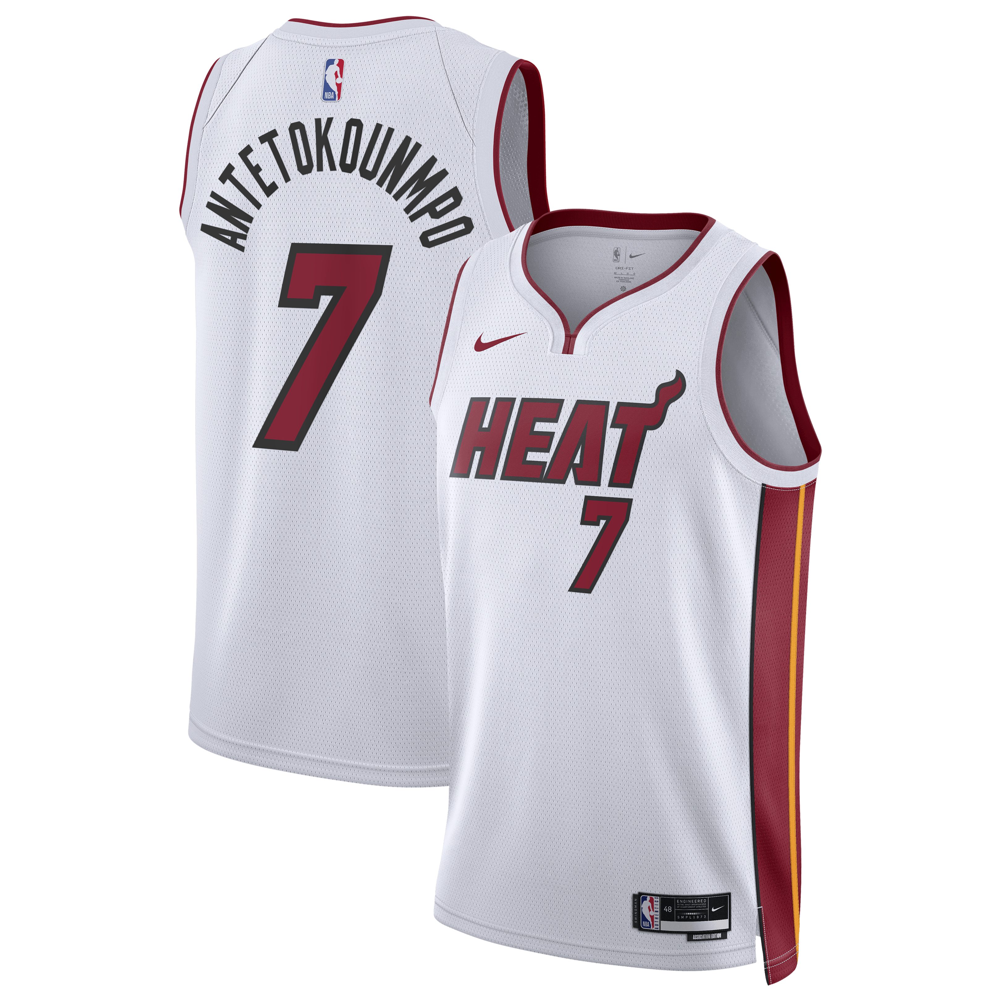 Giannis Antetokounmpo Miami Heat Association Edition Swingman Jersey - White - Unisex