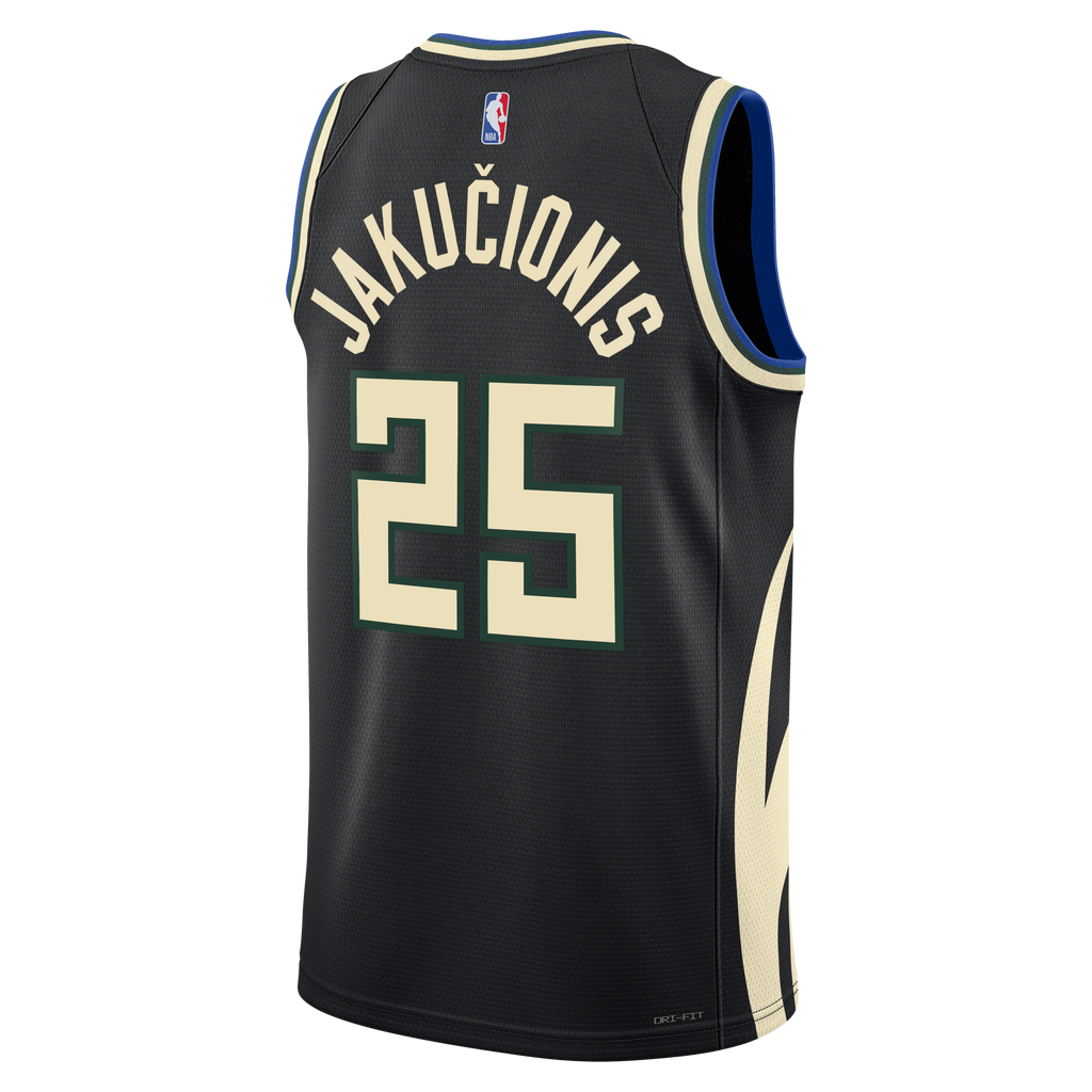 Kasparas Jakučionis Milwaukee Bucks Statement Edition Swingman Jersey - Hunter Green - Unisex