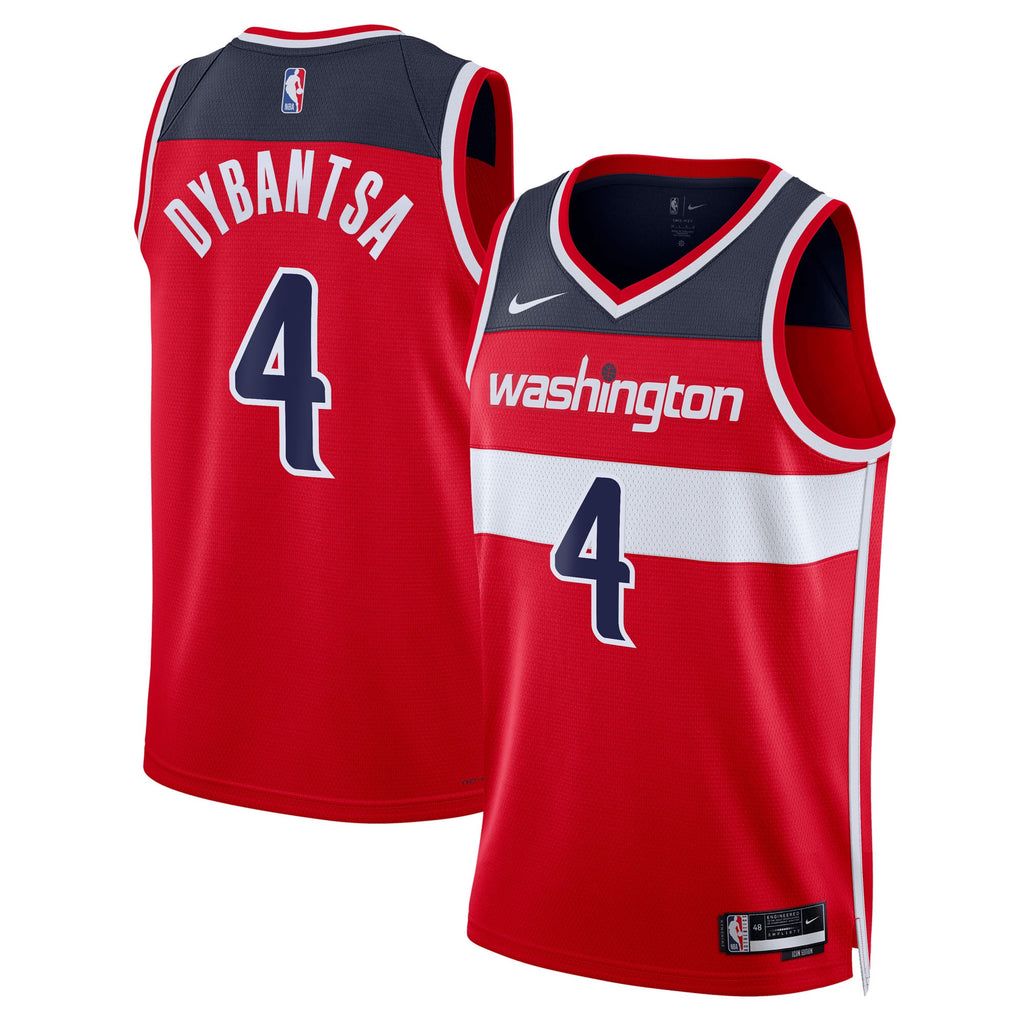 AJ Dybantsa Washington Wizards Swingman Icon Jersey - Red - Unisex