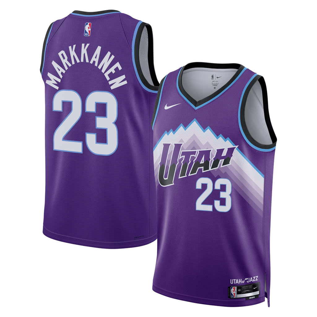 Lauri Markkanen Utah Jazz Icon Edition Replica Swingman Jersey - Purple - Youth
