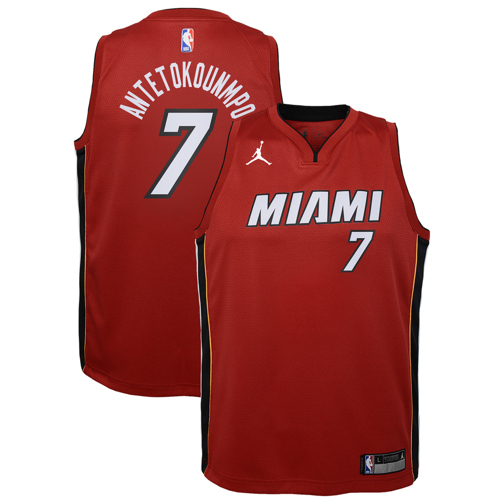 Giannis Antetokounmpo Miami Heat Statement Edition Swingman Jersey - Red - Youth