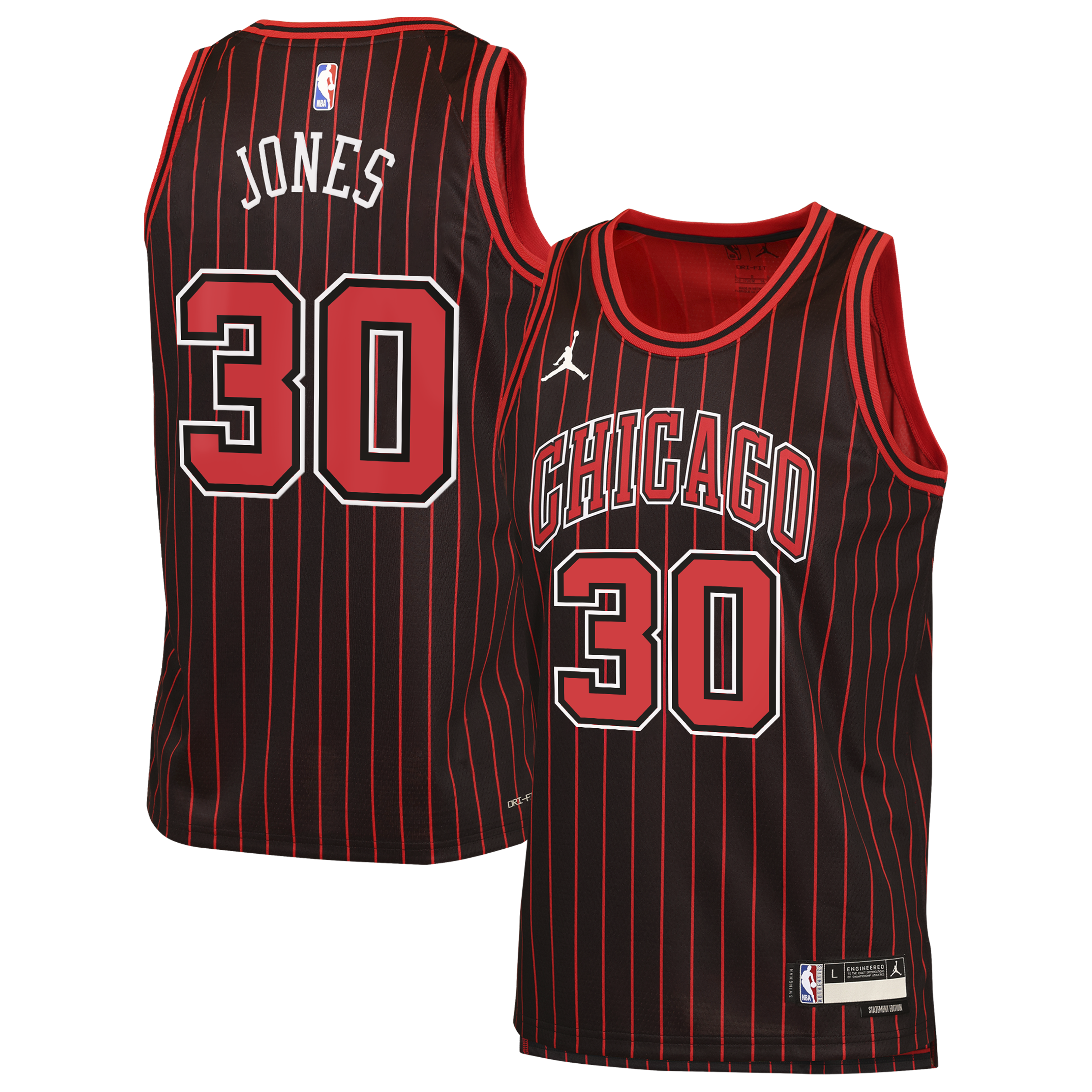 Tre Jones Chicago Bulls Statement Edition Jersey - Black - Youth