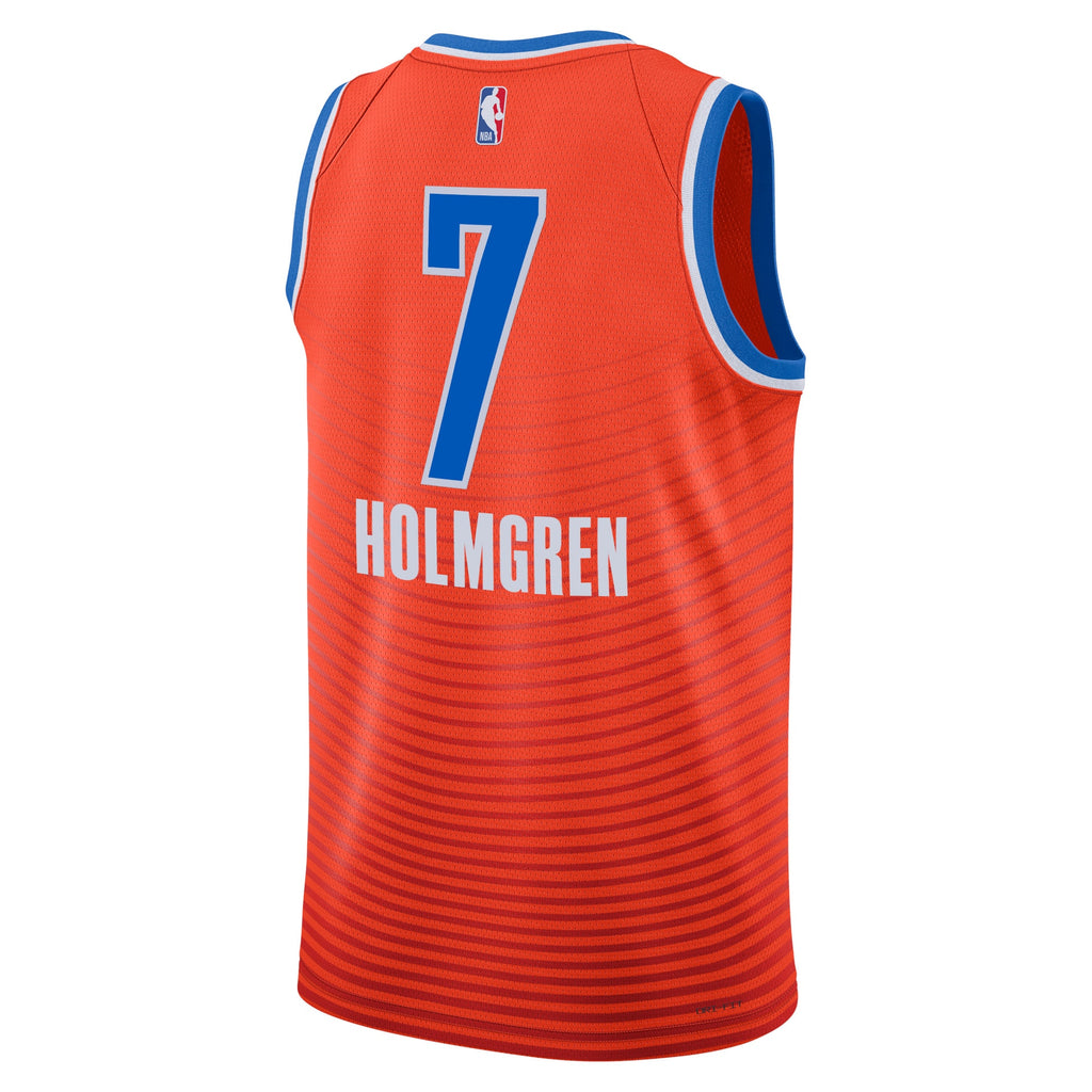 Chet Holmgren Oklahoma City Thunder Statement Edition Swingman Jersey - Orange - Unisex