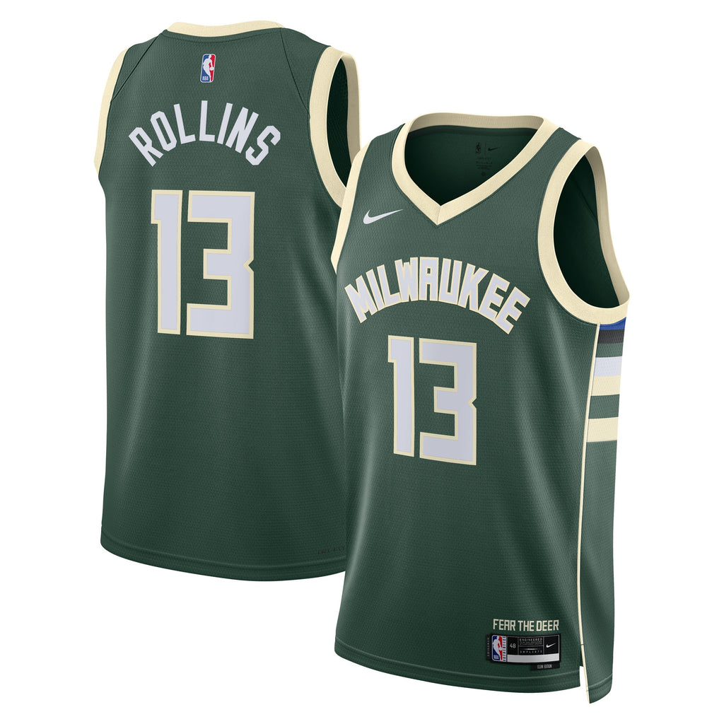 Ryan Rollins Milwaukee Bucks Icon Edition Swingman Jersey - Hunter Green - Unisex