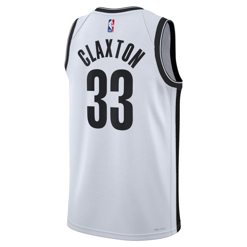 Nic Claxton Brooklyn Nets Association Edition Swingman Jersey - White - Unisex