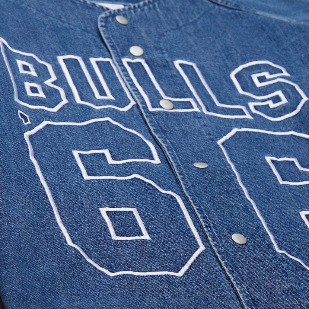 Chicago Bulls Summer Breeze Baseball Jersey - Blue - Mens