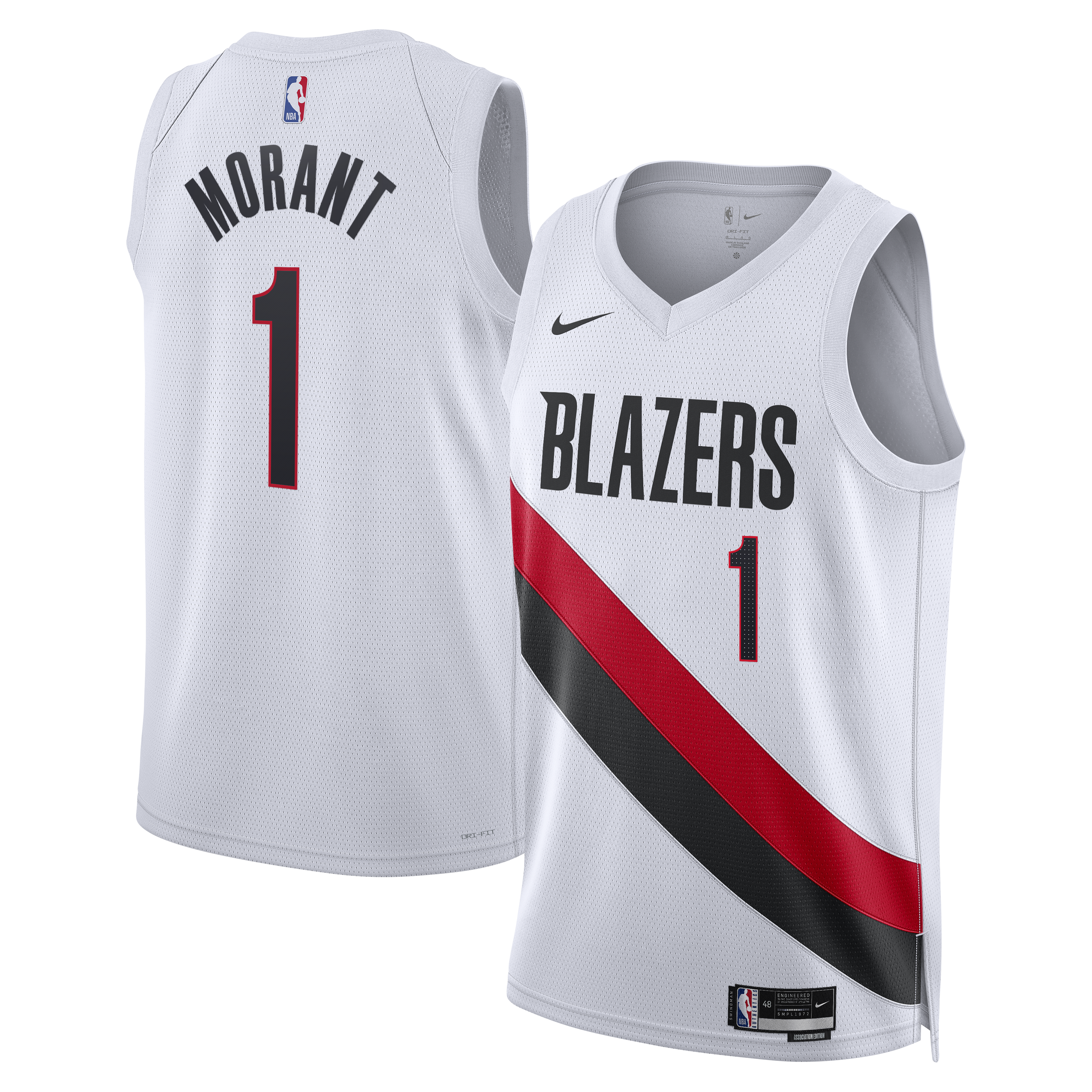 Ja Morant Portland Trail Blazers Association Edition Replica Swingman Jersey - White - Unisex