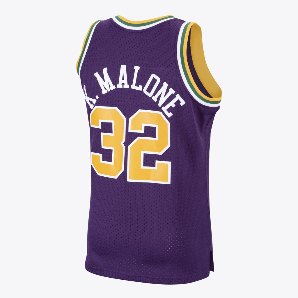Karl Malone Utah Jazz 1991 Hardwood Classics Swingman Road Jersey - Purple - Mens