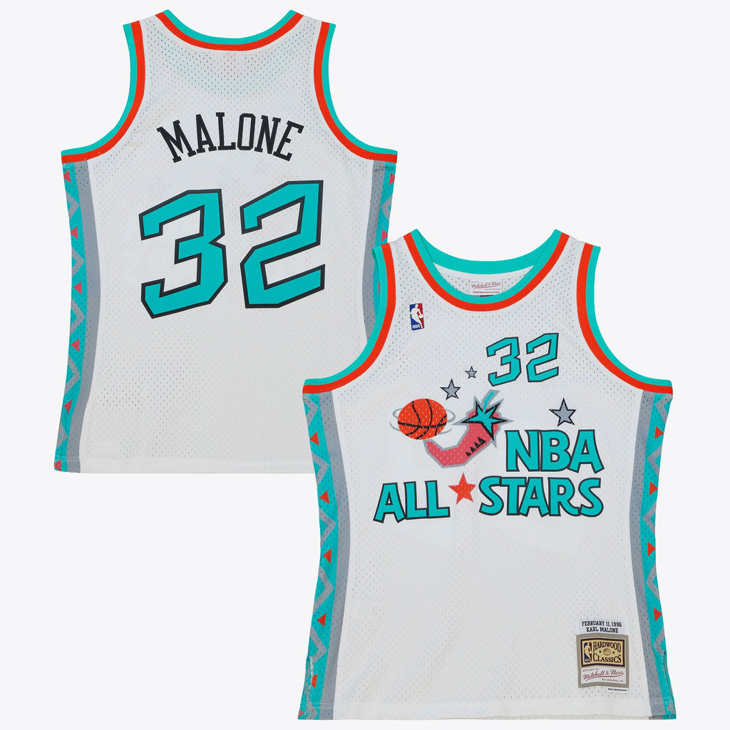 Karl Malone Utah Jazz 1996 All-Star Authentic Swingman Jersey - White