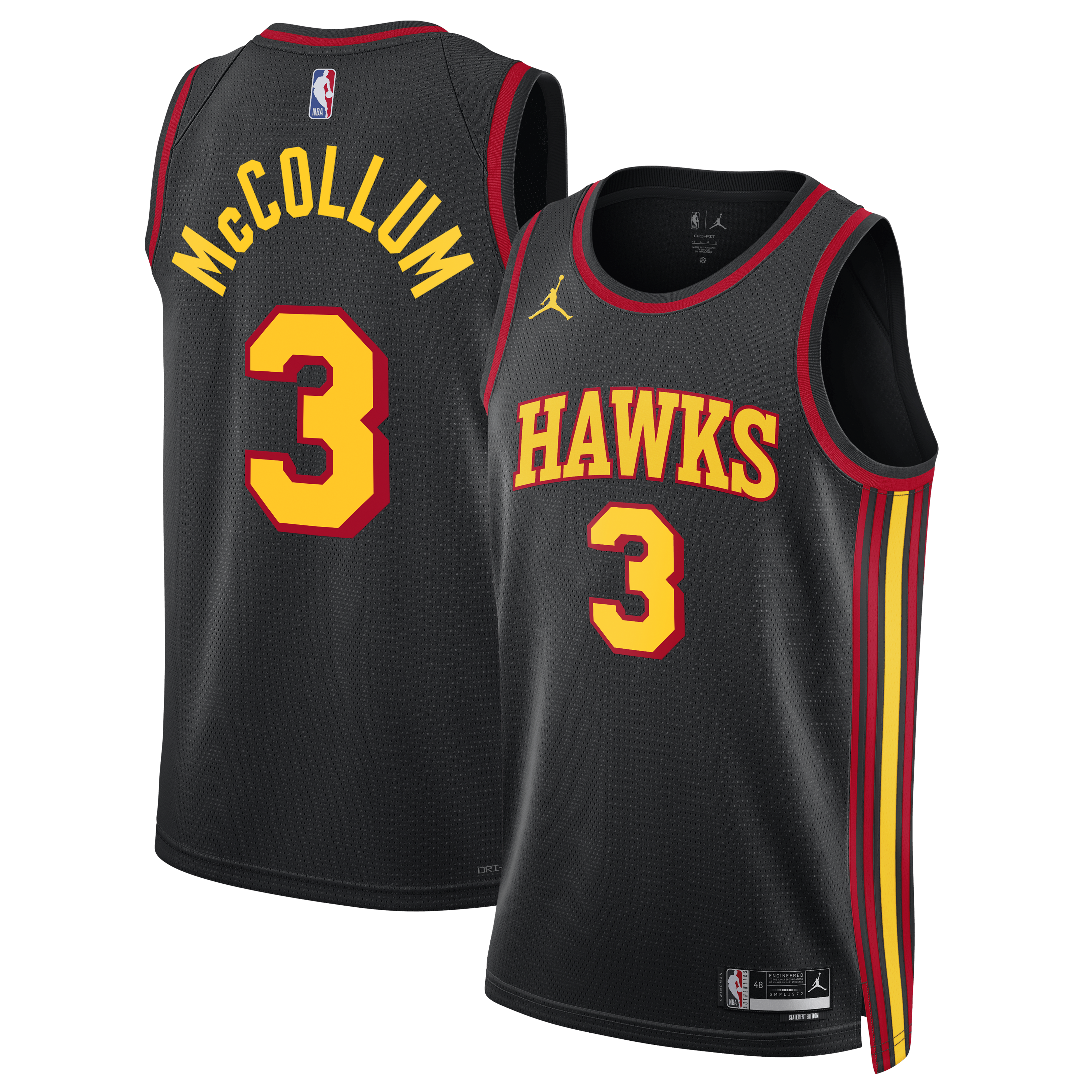 CJ McCollum Atlanta Hawks Statement Edition Swingman Jersey - Black - Unisex