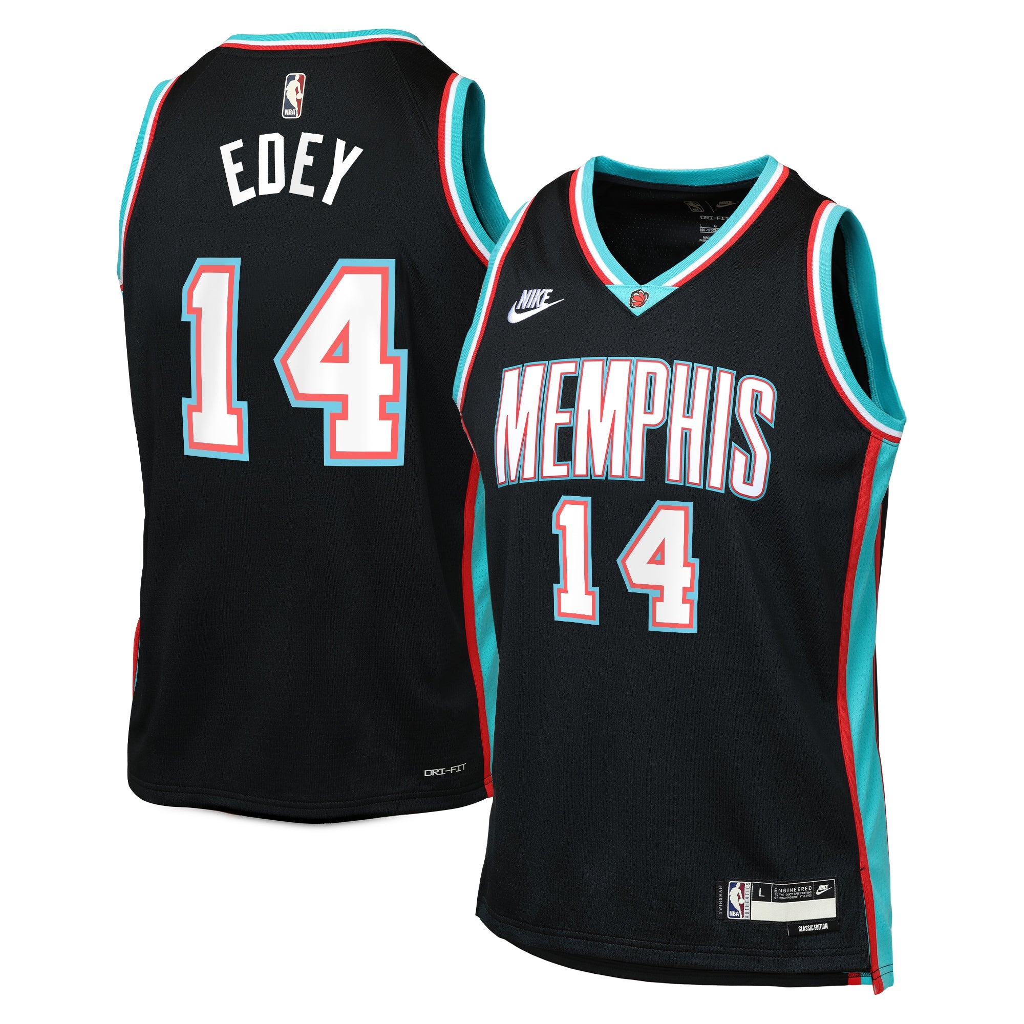 Zach Edey Memphis Grizzlies Classic Edition Jersey - Black - Youth