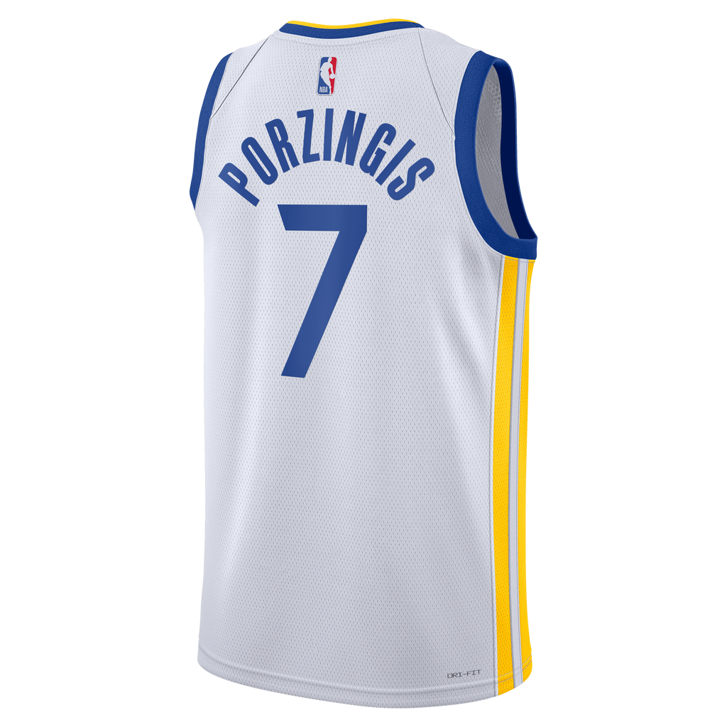Kristaps Porziņģis Golden State Warriors Association Edition Swingman Jersey - White - Unisex