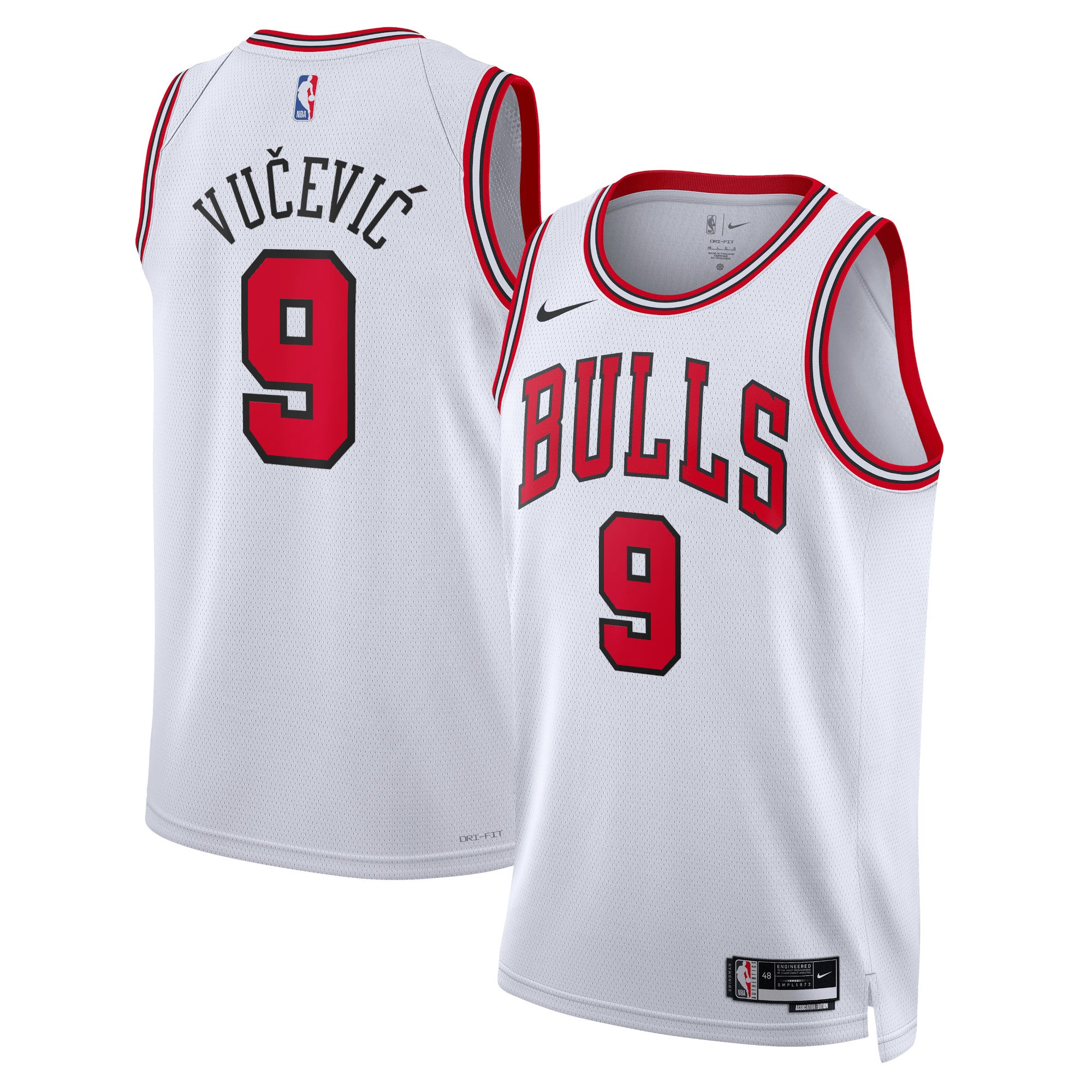 Nikola Vučević Chicago Bulls Association Edition Swingman Jersey - White - Unisex
