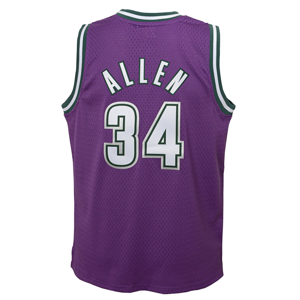 Ray Allen Milwaukee Bucks 1996-97 Hardwood Classics Swingman Jersey - Fir - Youth