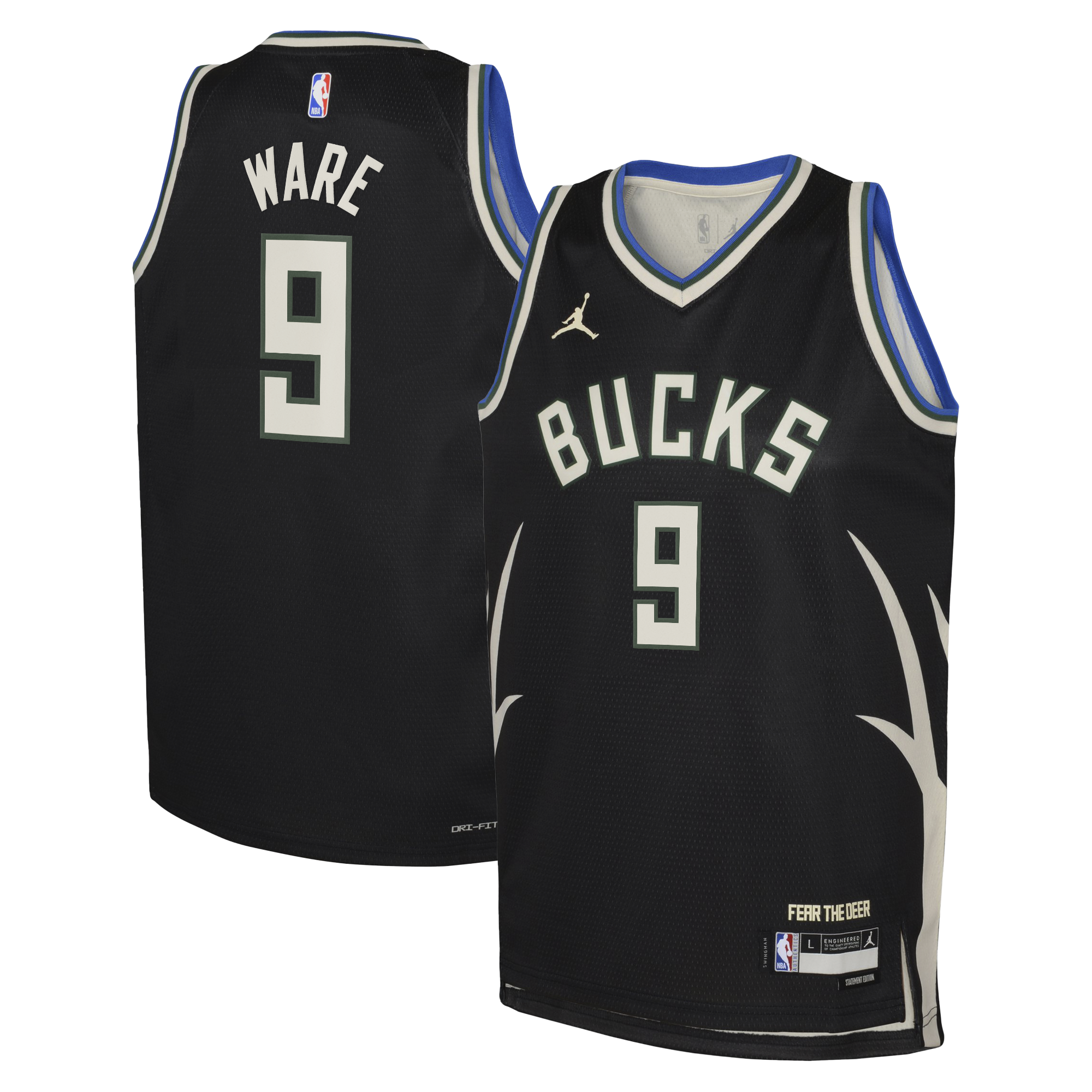Kel'el Ware Milwaukee Bucks Statement Edition Swingman Jersey - Hunter Green - Youth