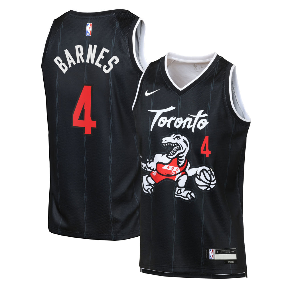 Scottie Barnes Toronto Raptors 2025/26 City Edition Swingman Jersey - Black - Youth