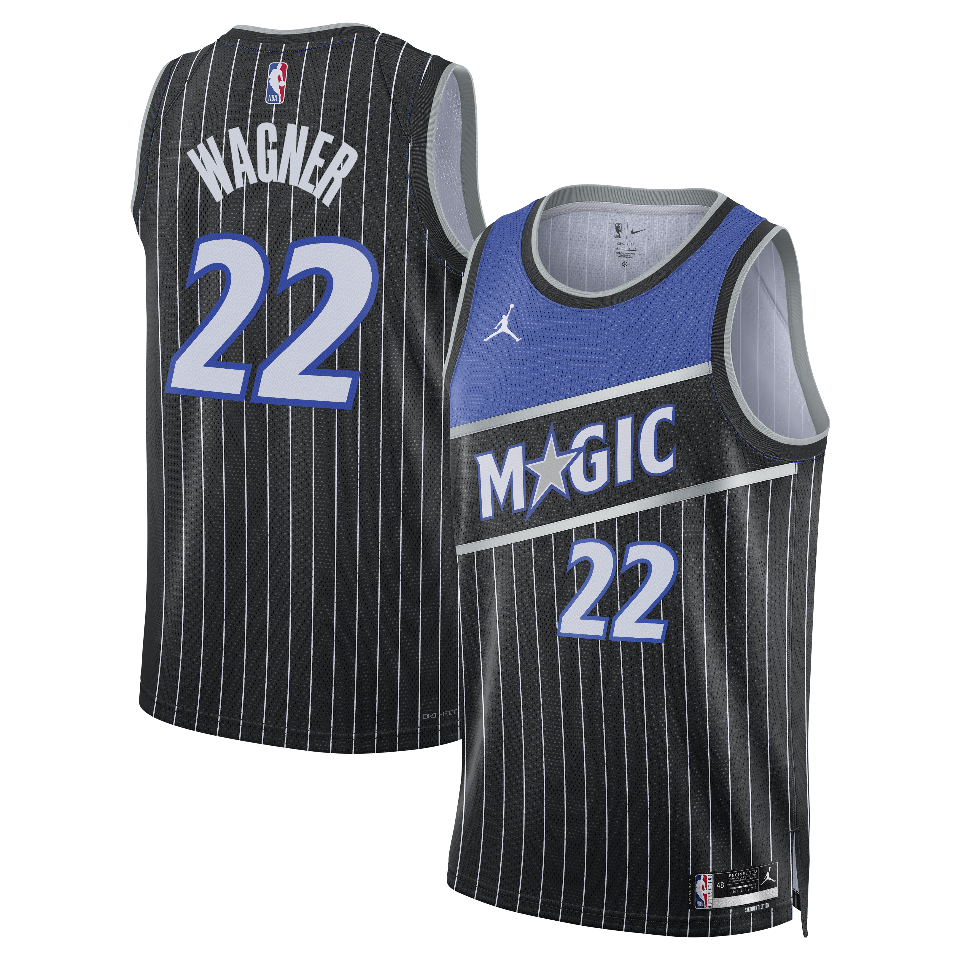 Franz Wagner Orlando Magic Statement Edition Swingman Jersey - Black - Unisex